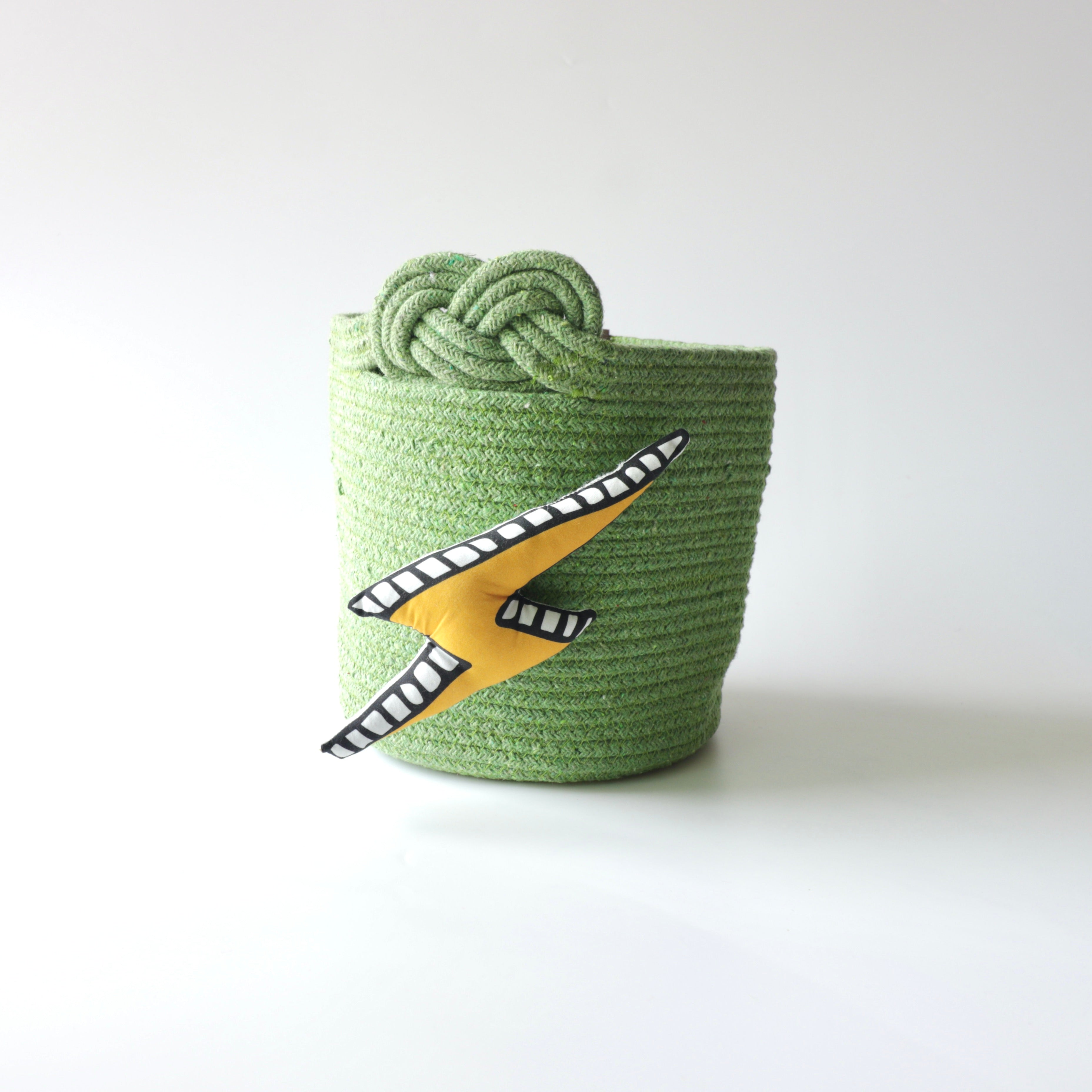 Multipurpose Storage Knotted Basket - Green