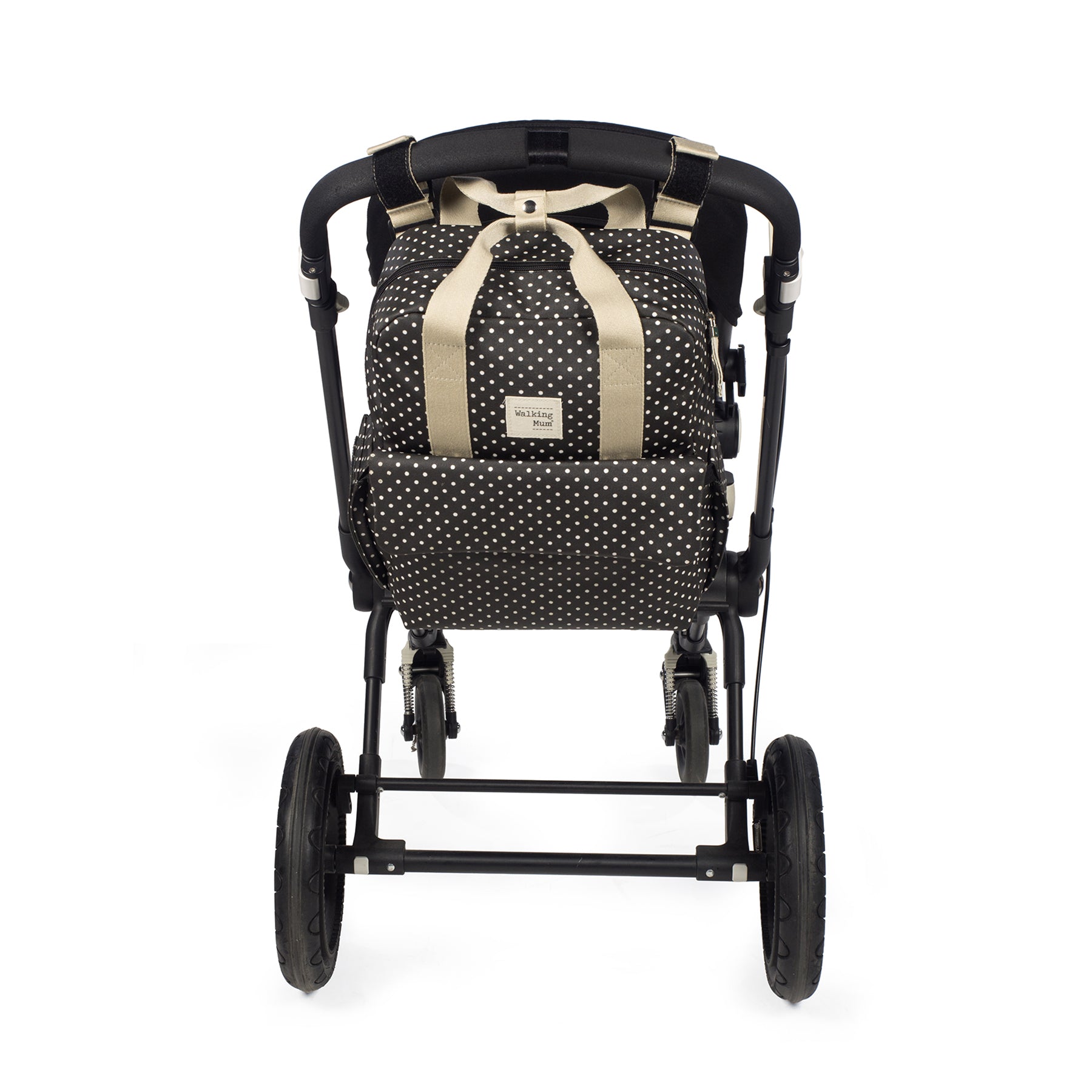 Walking Mum Emily Black Backpack Diaper Changing Bag
