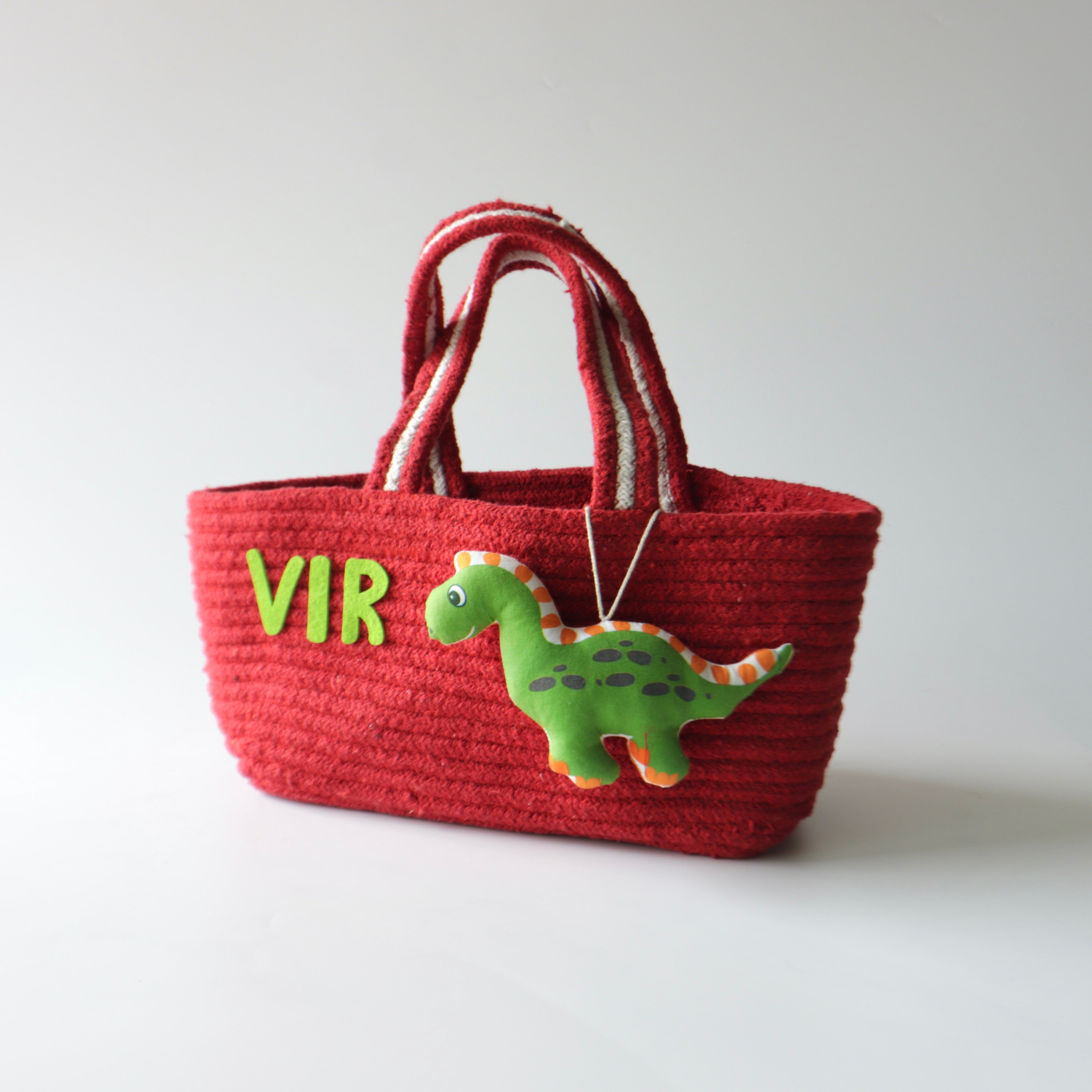 Multipurpose Storage & Gift Basket - Red (Dino)
