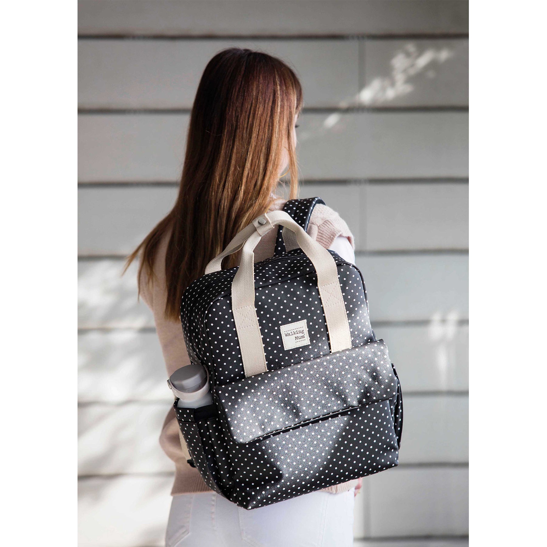 Walking Mum Emily Black Backpack Diaper Changing Bag