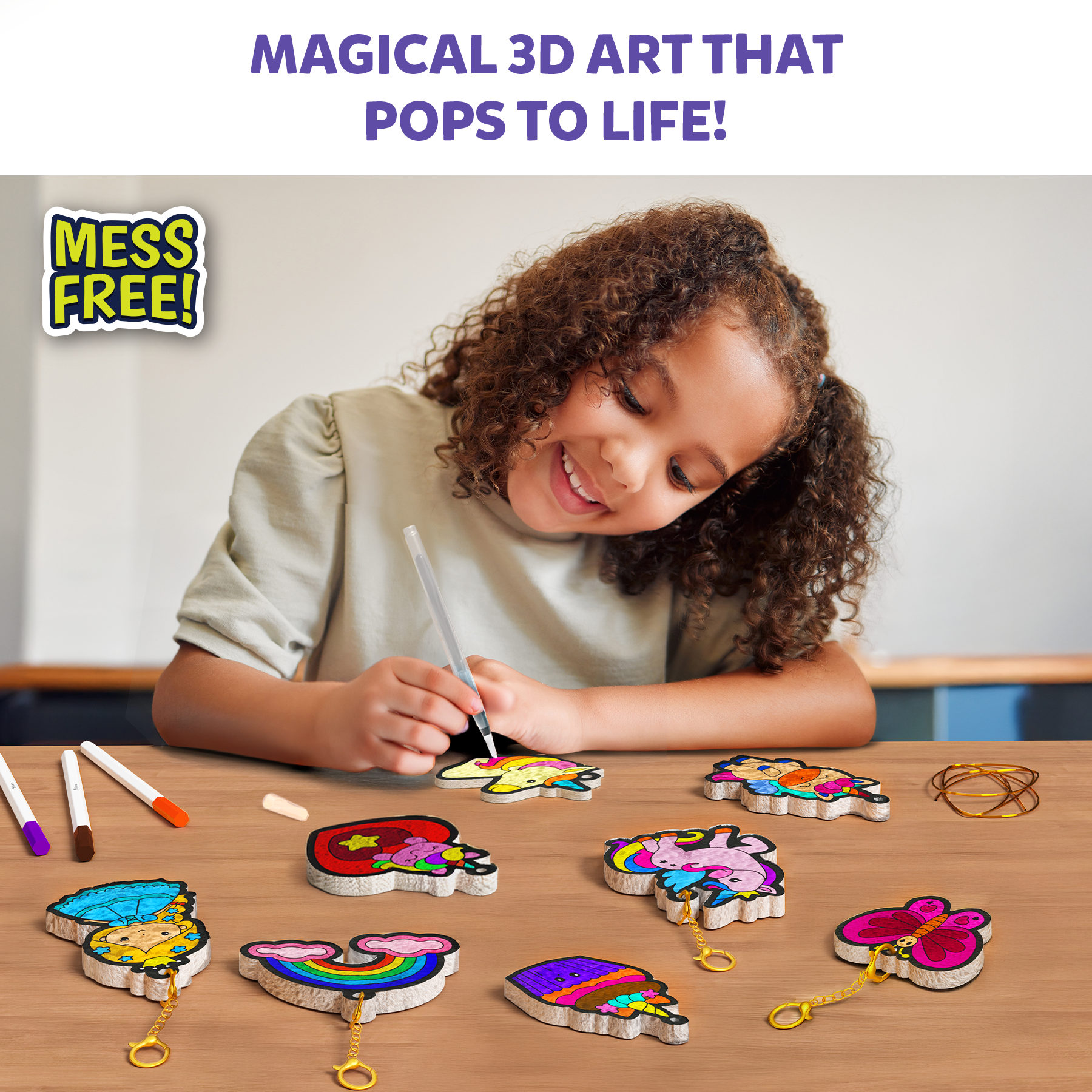 Skillmatics 3D Art Kit - Aqua Puffs, Princesses & Unicorns, Mess-Free Fun, Magical Craft Activity, Travel Toys, DIY Decor, Creative Gifts for Girls & Boys Ages 4, 5, 6, 7, 8, 9, 10