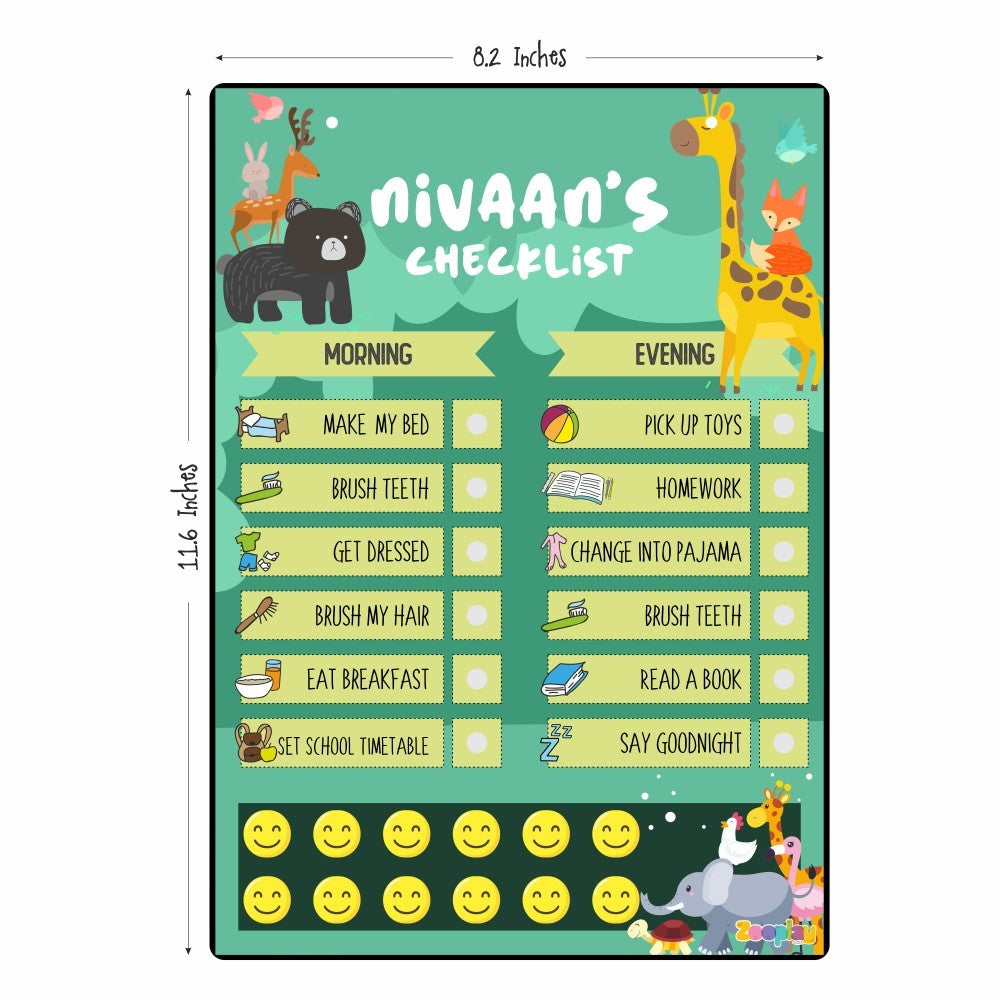 Daily Reward Chart Personalised – Wild adventures