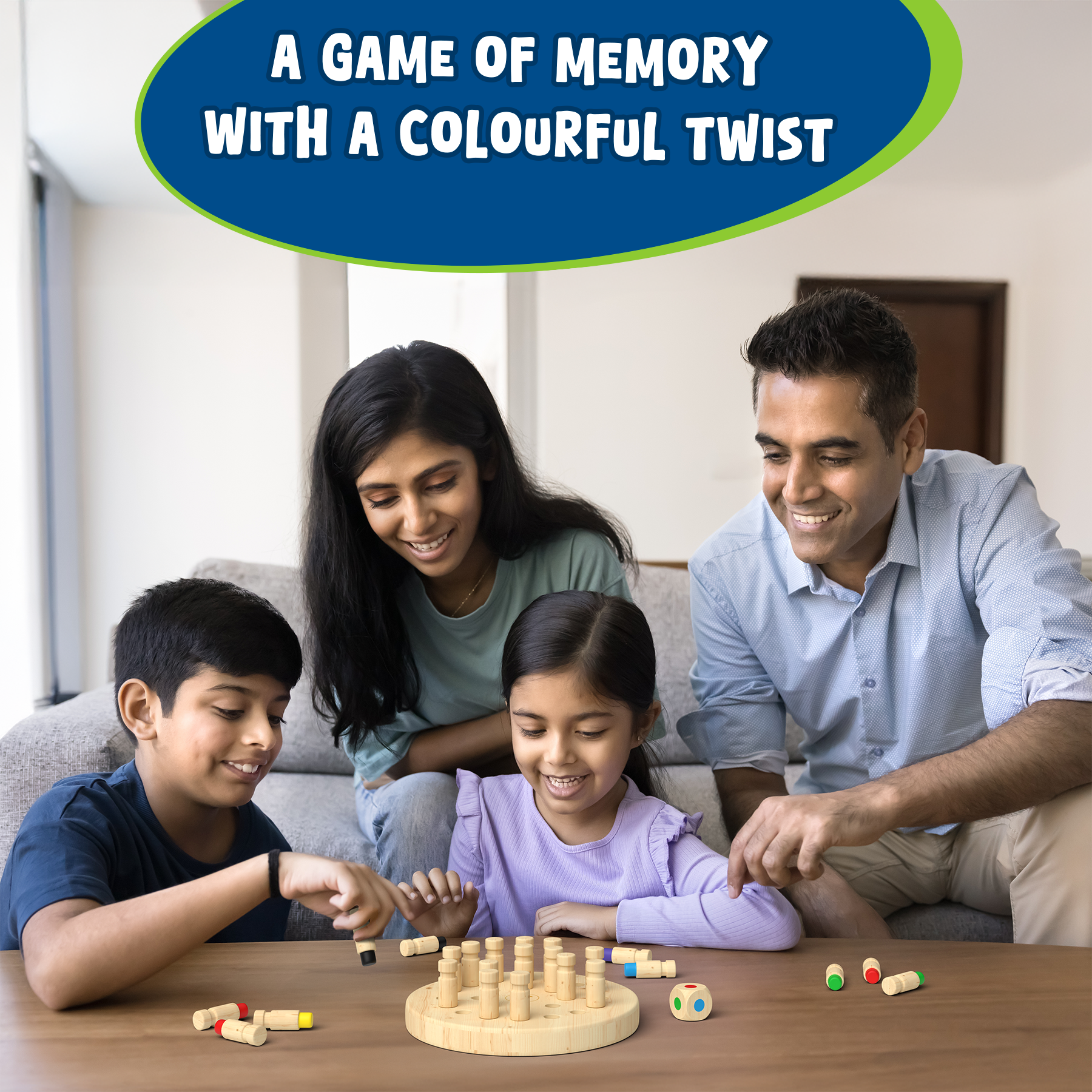 Skillmatics Colour Crush - Thrilling Memory Game, Fast-Paced Board & Travel Game, Fun for Family Game Night, Brain Teasers, Wooden Toys, Gifts for Kids, Teens & Adults, Ages 4, 5, 6, 7, & Up