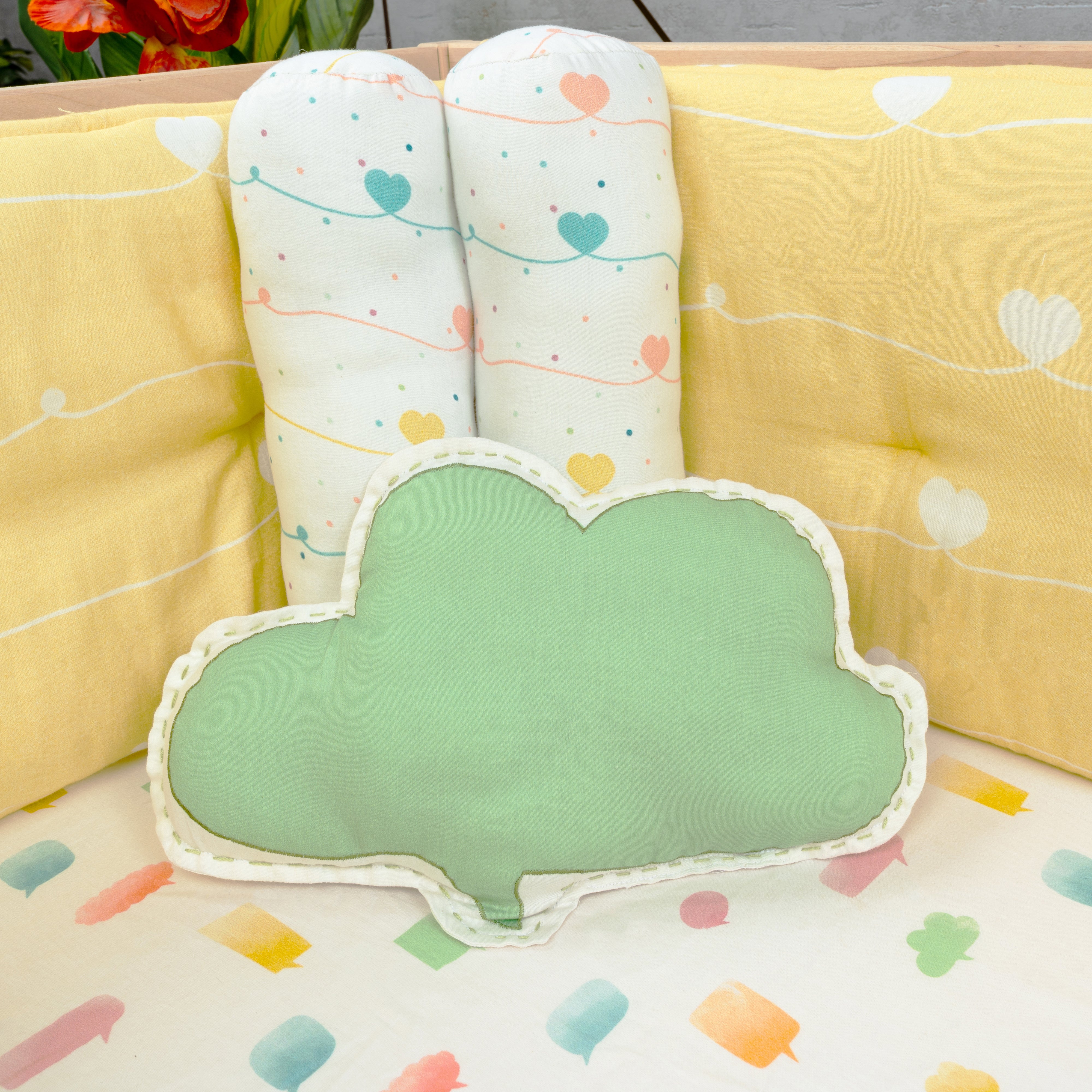 Tiny Snooze Organic Cot Bedding Set –Lost in Thoughts