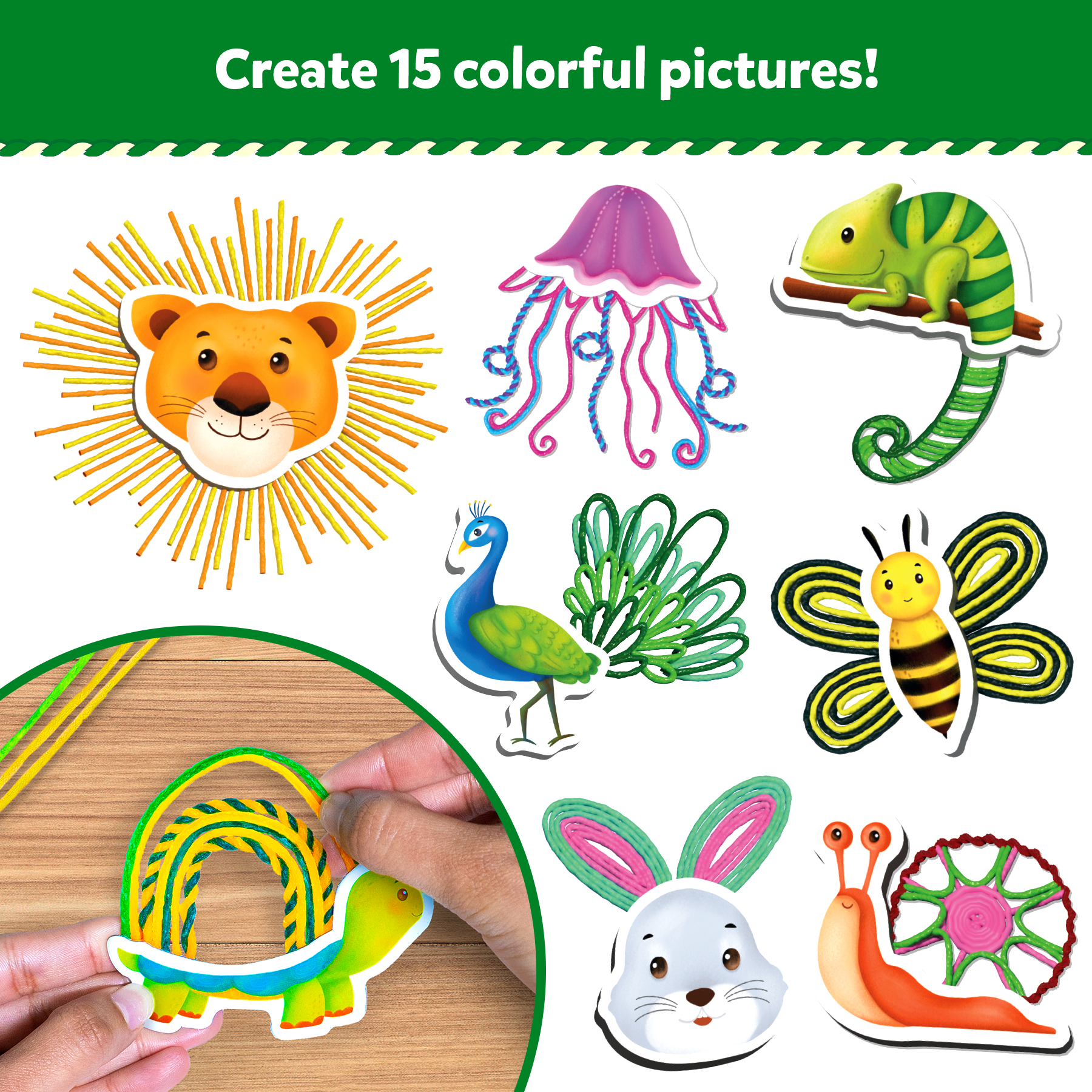 Skillmatics Art & Craft Activity - Waxy Window Art Animals, Mess-Free Art for Kids, DIY Craft Kits, Creative Activity, Gifts for Girls & Boys Ages 5, 6, 7, 8, 9, 10, 11, 12