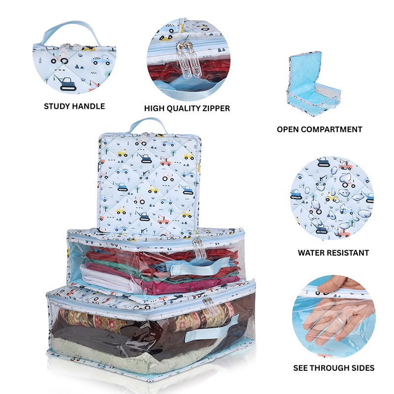 Travel Cubes- 3 Piece Set - Vehicles
