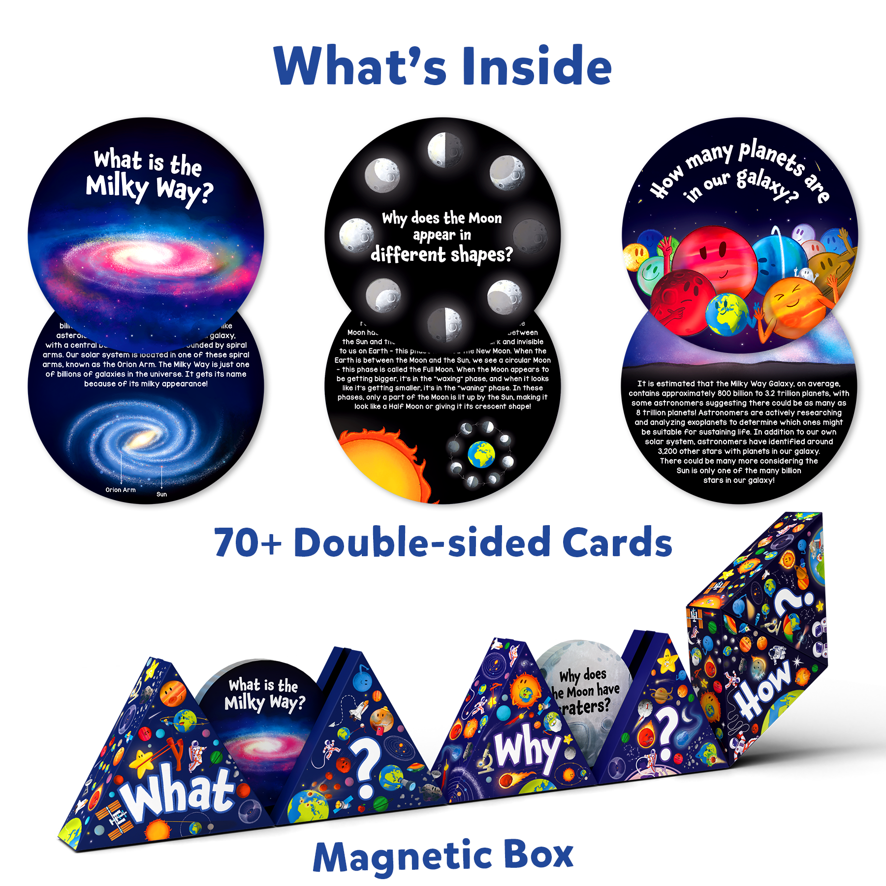 Skillmatics Science Snippets Space Kit - STEM Learning Resource & Educational Toys for Boys & Girls, 70+ Double-Sided Interactive Cards, Gifts for Ages 7, 8, 9 & Up