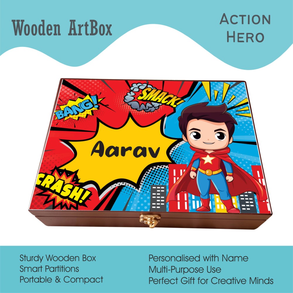 Personalised Wooden Artbox