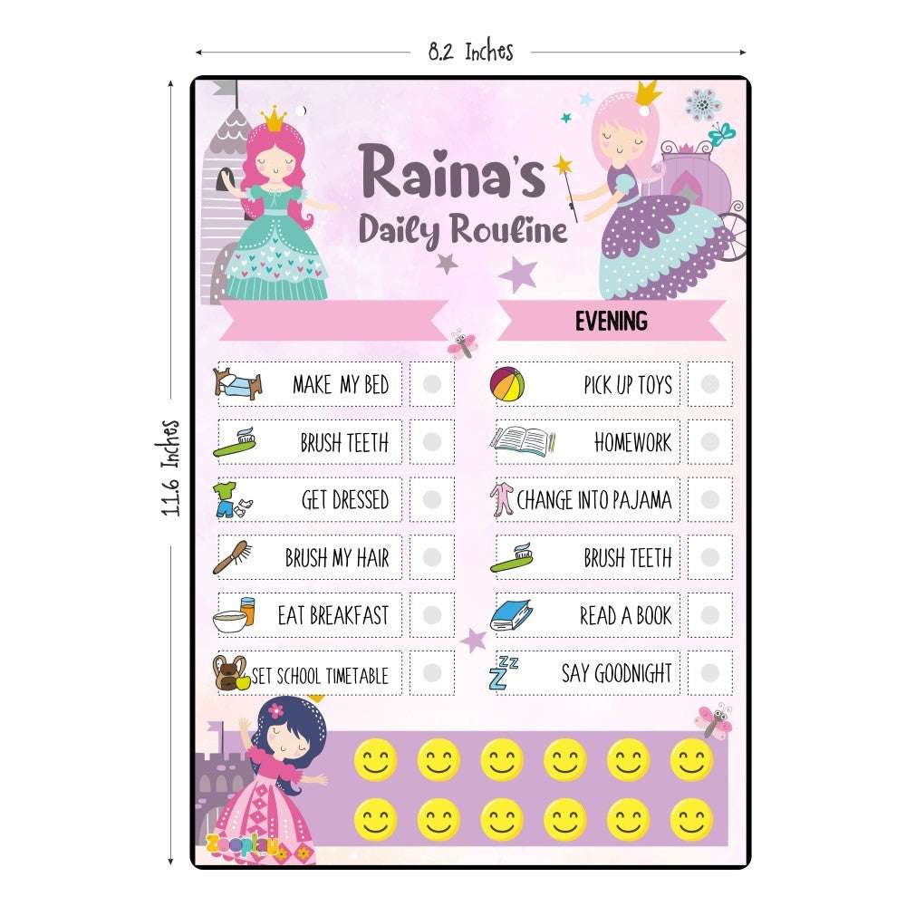 Daily Reward Chart Personalised – Princess Palace