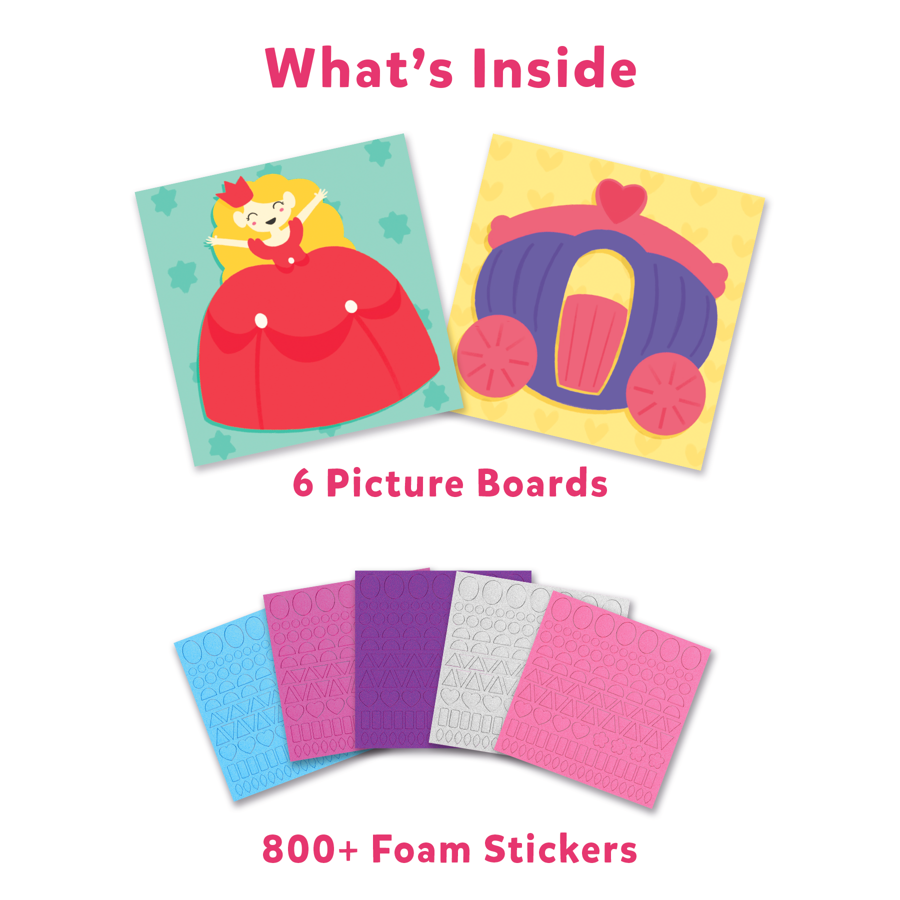 Skillmatics Art Activity - Fun With Foam, No Mess Sticker Art, 6 Unicorn & Princess Themed Pictures, Gifts For Ages 3 To 7