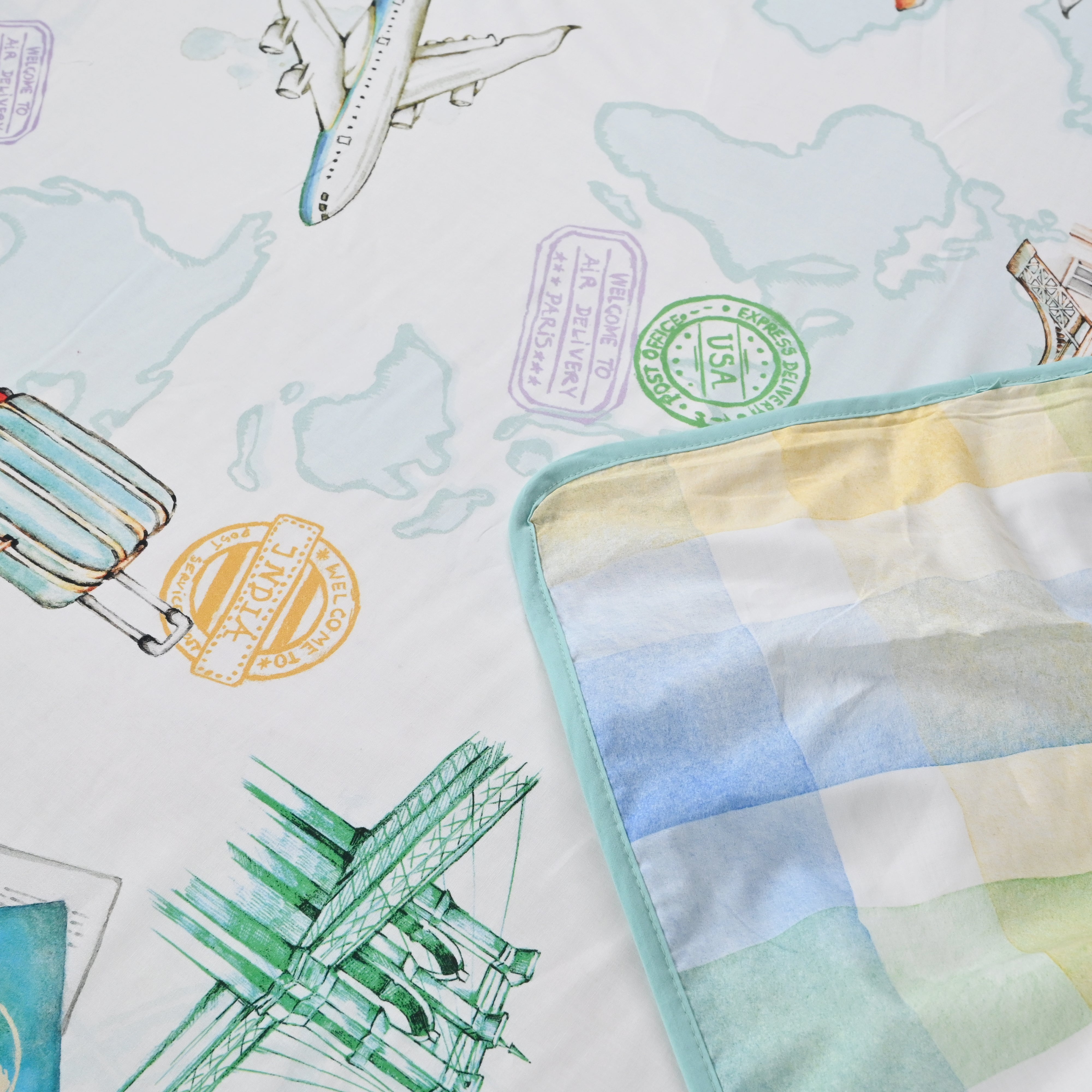 Passport To Wonderland Reversible Blanket -Single / Double