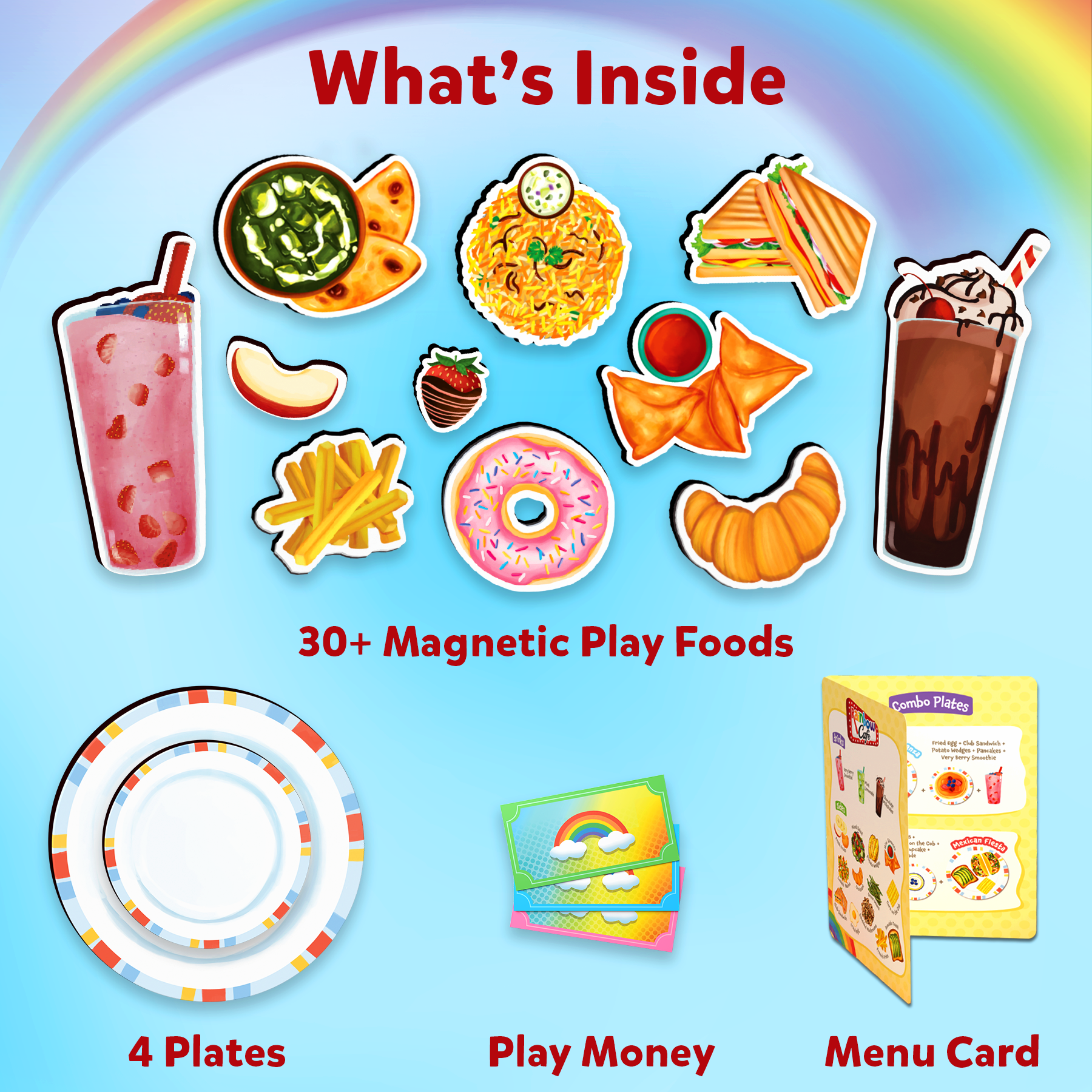 Skillmatics Pretend Play Playset - Restaurant Playset, 30+ Magnetic Food Items for Child's Play, Restaurant Toys, Back-to-School Kitchen Accessories, Gifts for Kids, Toddlers, Ages 3, 4, 5, 6, 7, 8