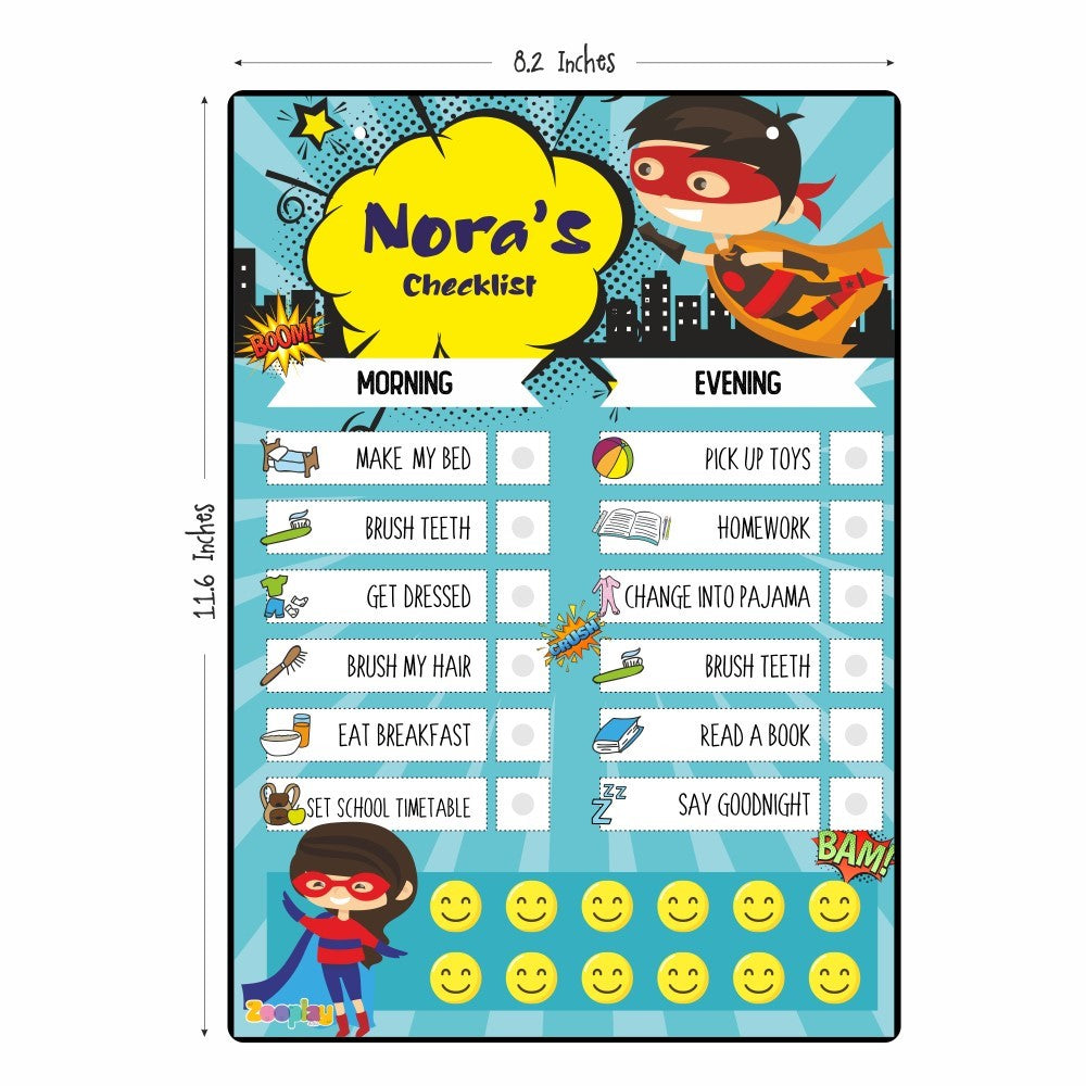 Daily Reward Chart Personalised – Superkid edition