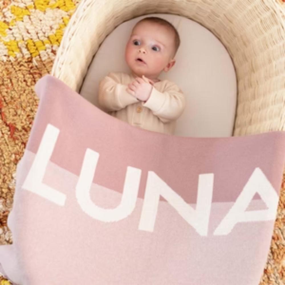 Splice Name Blanket - Oatmeal Splice: Rose Bloom Name: Oatmeal