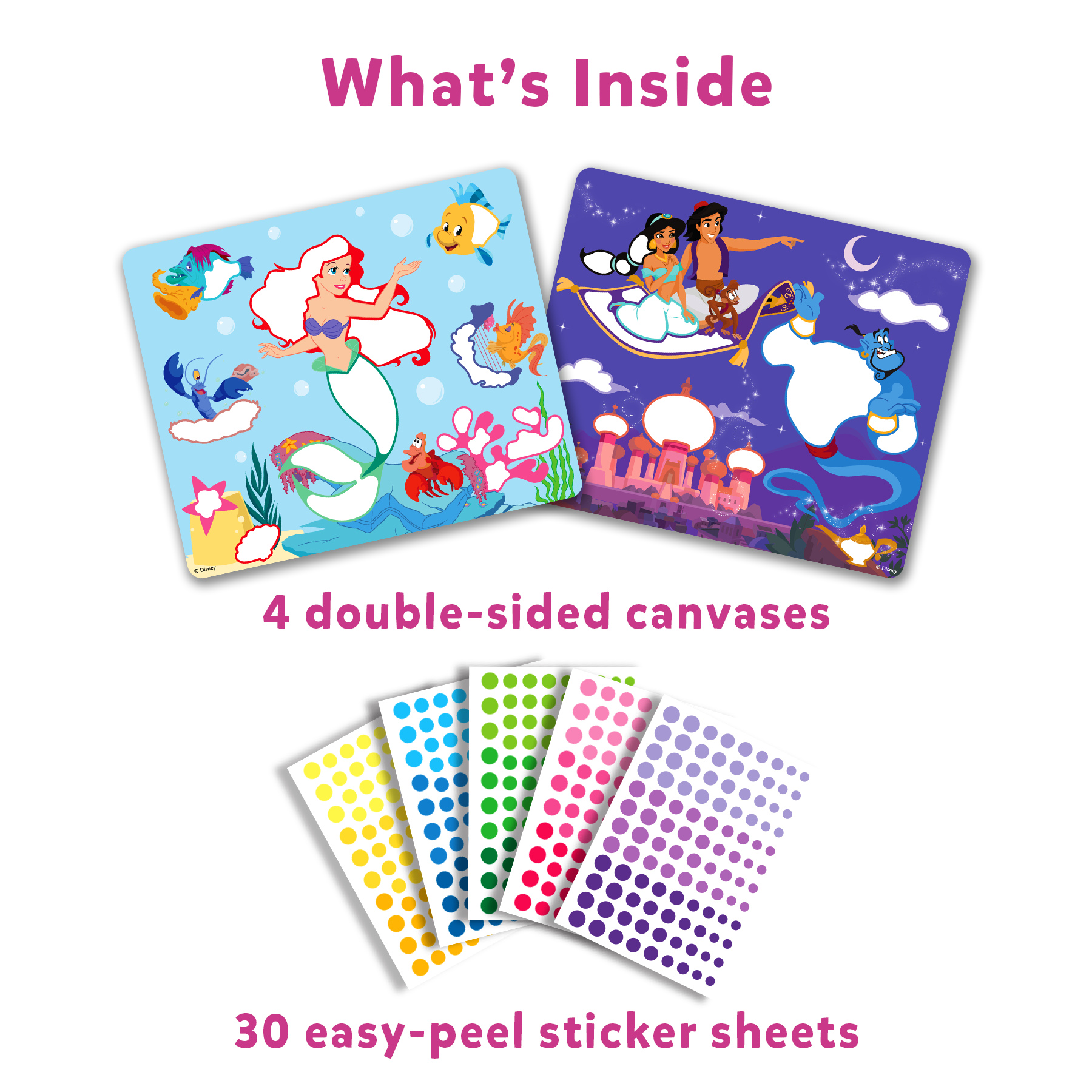 Skillmatics Art Activity - Dot It Disney Princess, No Mess Sticker Art for Kids, Craft Kits, DIY Activity, Gifts for Girls & Boys Ages 3, 4, 5, 6, 7, Travel Toys for Toddlers