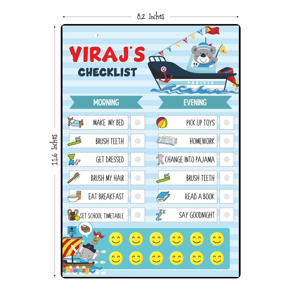 Daily Reward Chart Personalised – Sailor