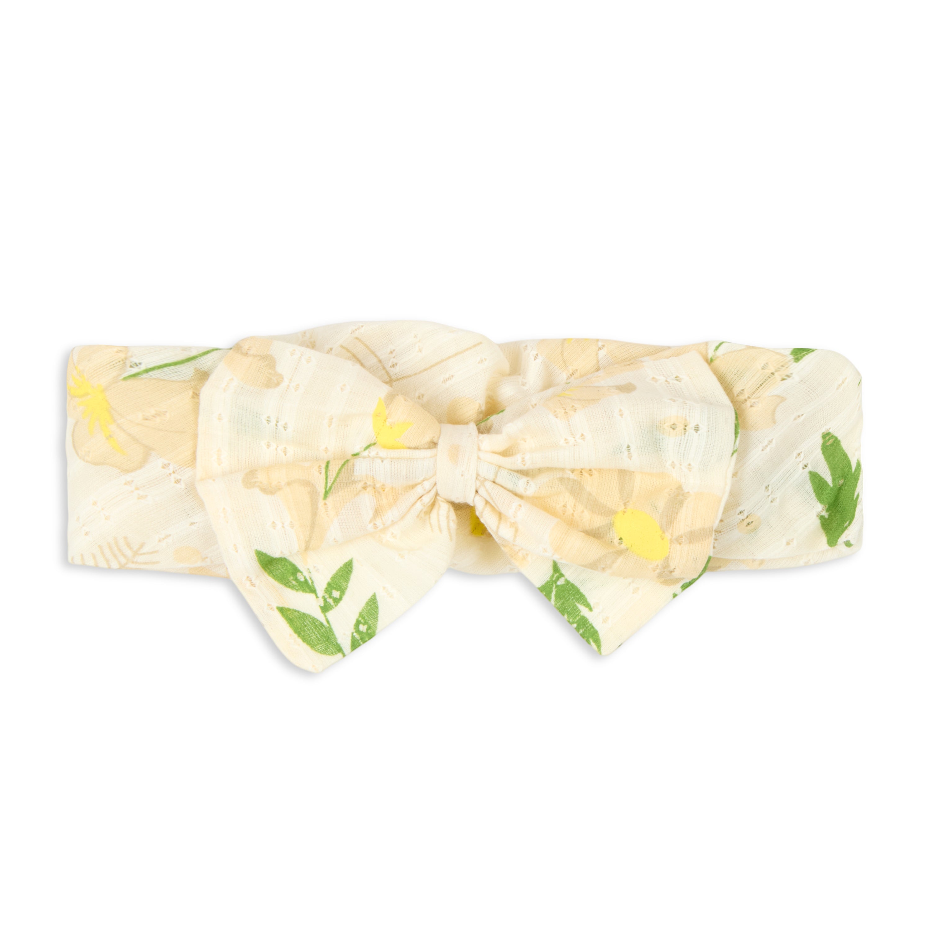 Floral Printed Rah-Rah Dress With Bloomer & Hairband - Light Yellow