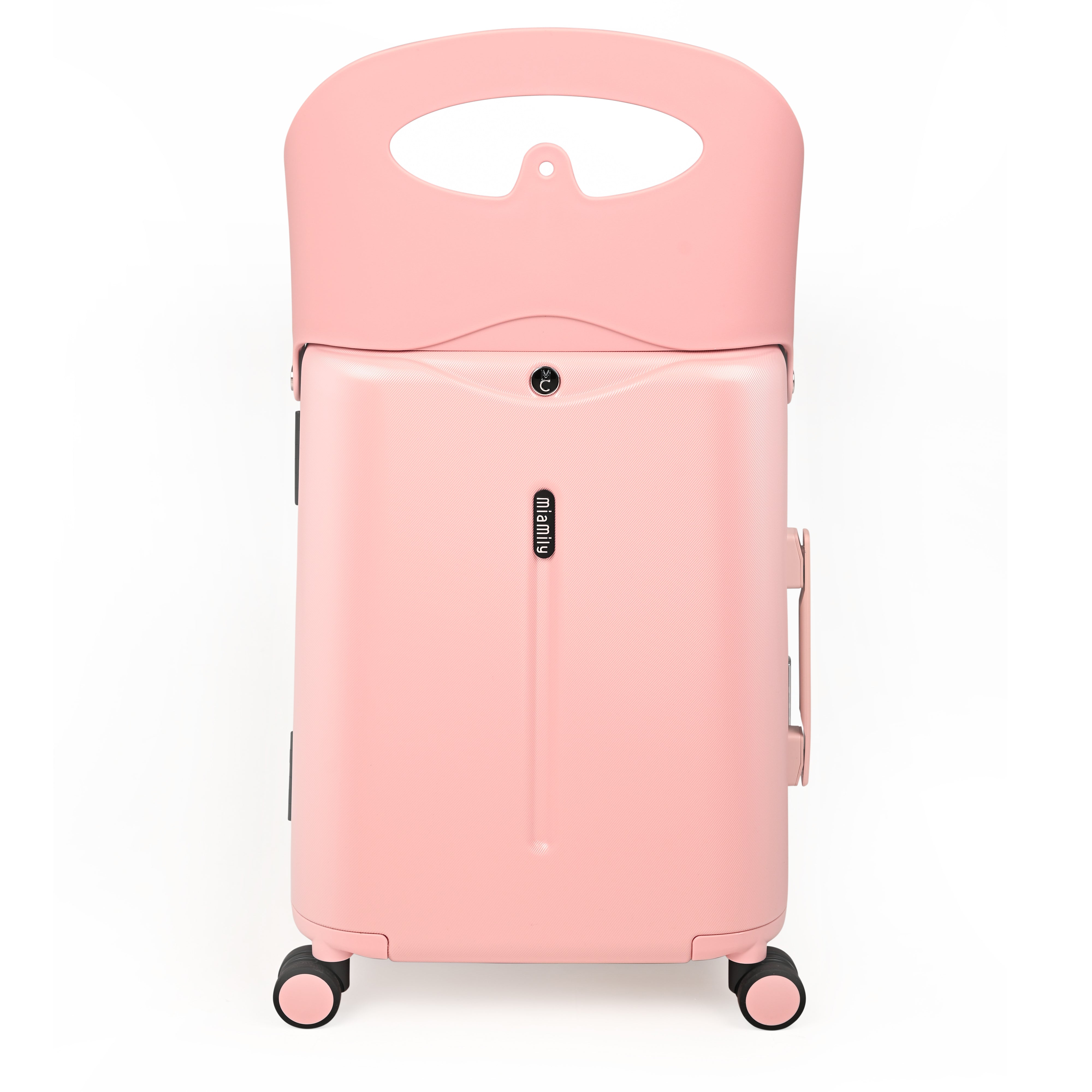 Miamily Dusty Pink Ride-On Trolley Carry-On Luggage 18 inches