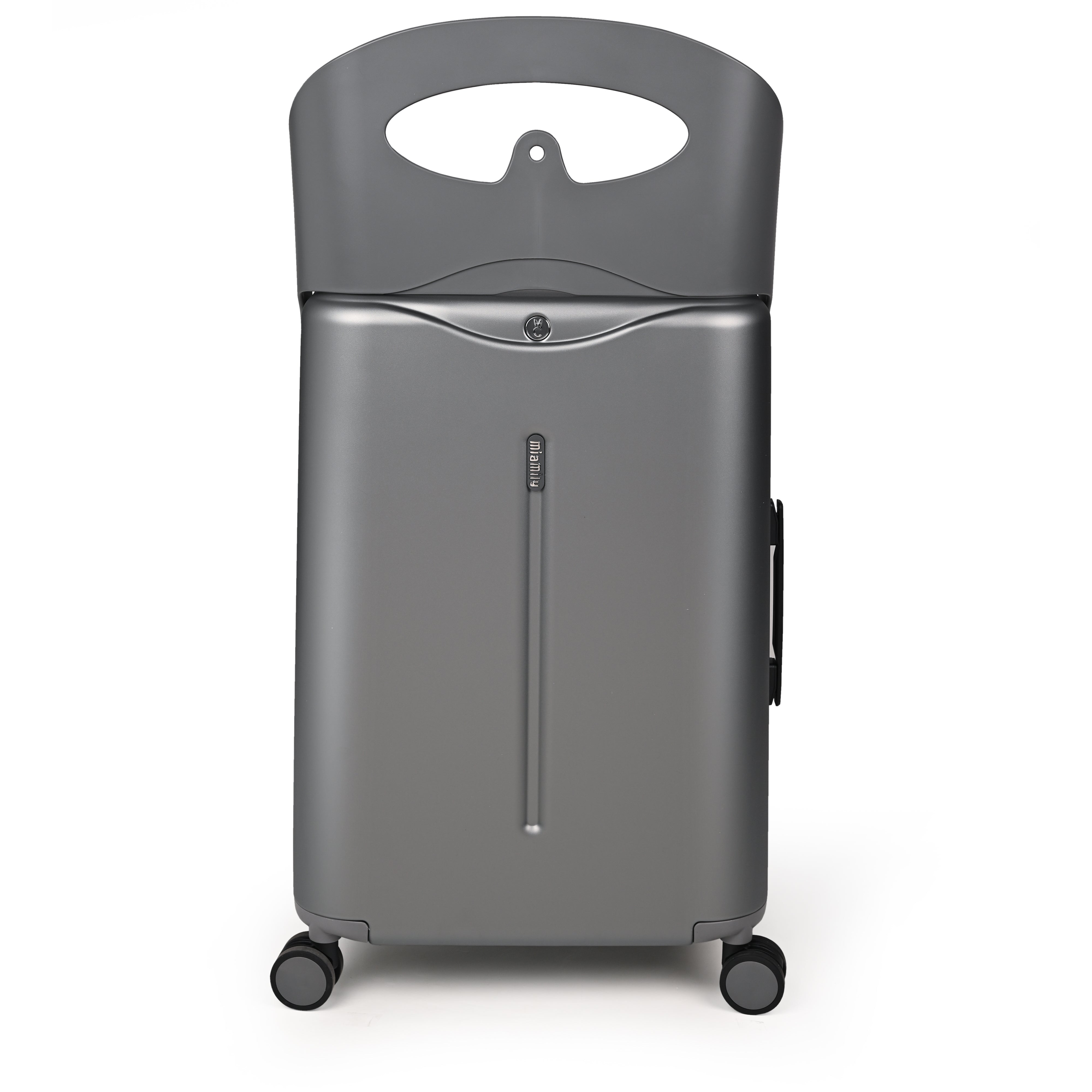 Miamily Charcoal Grey Ride on Trolley Check-In Luggage 24 inches