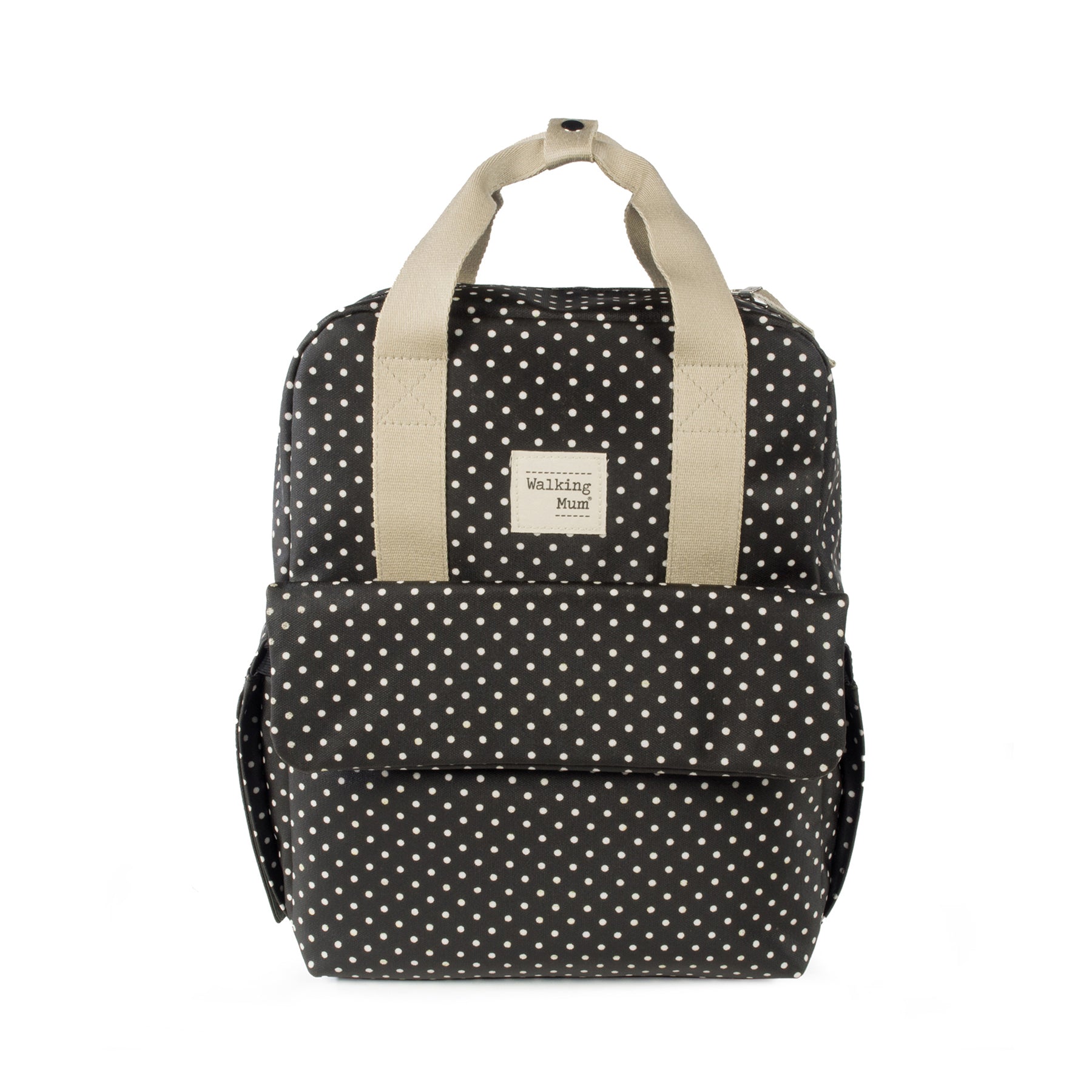 Walking Mum Emily Black Backpack Diaper Changing Bag