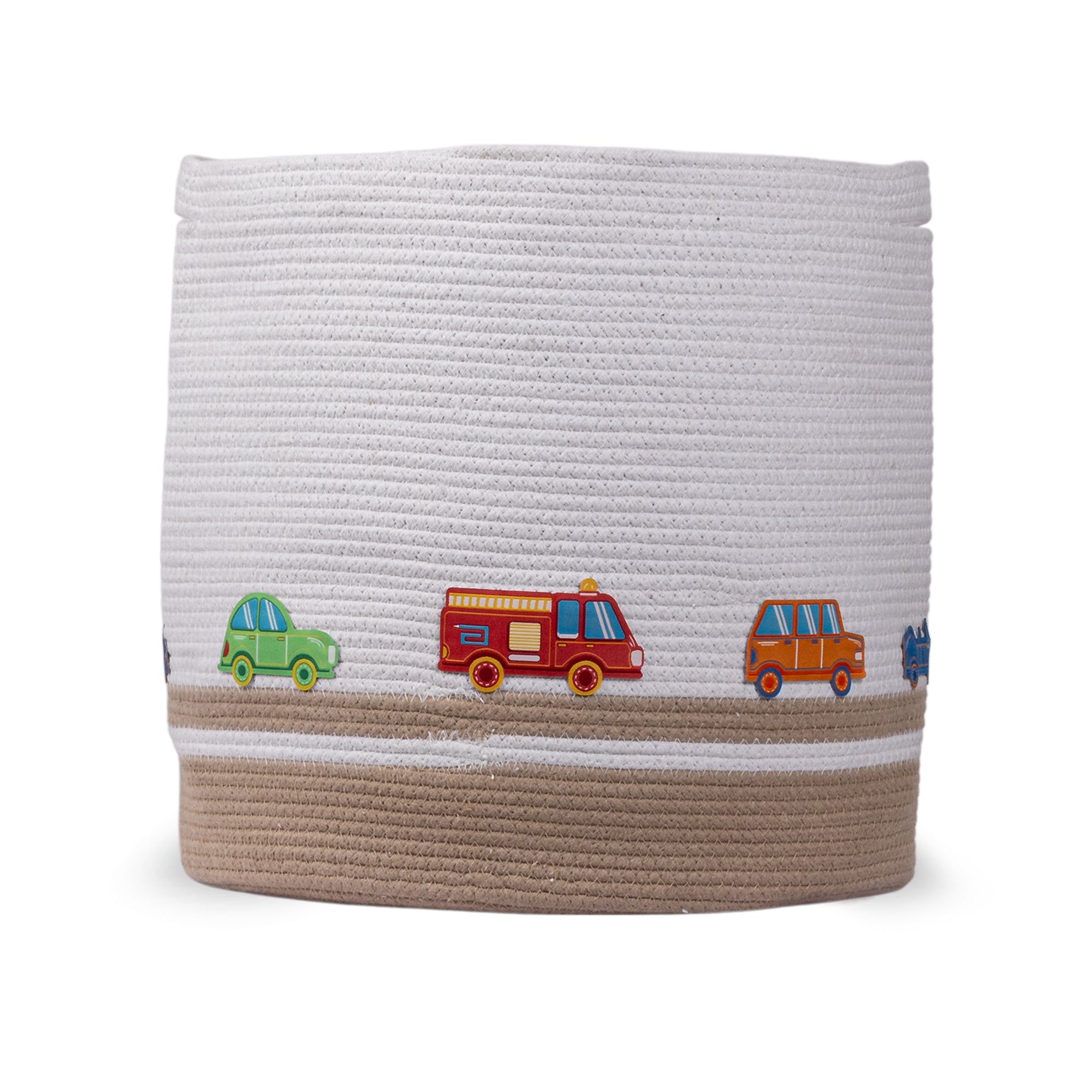 Cotton Rope Transport Trail Round Toy Storage Basket