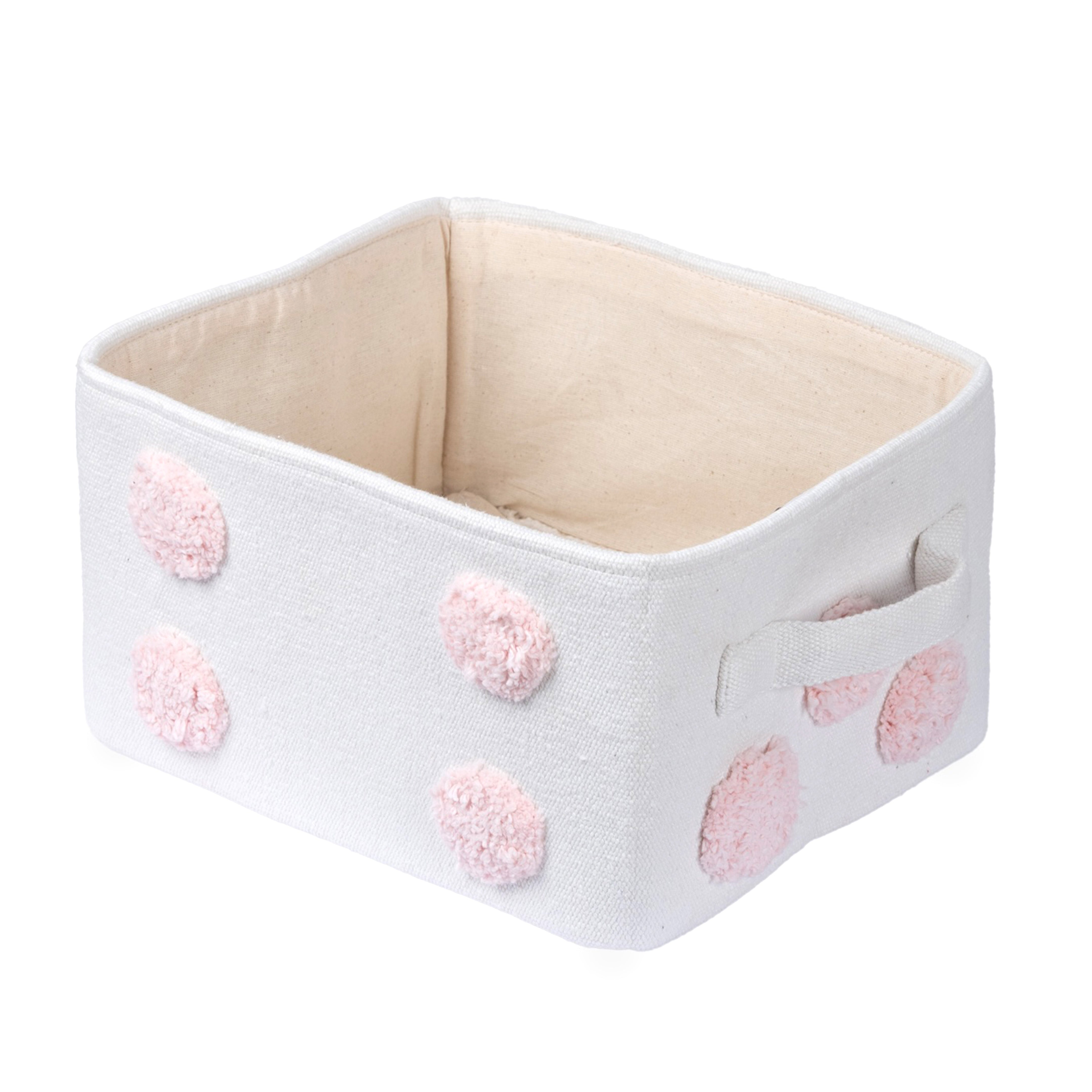 PomPom Small Rectangular Toy Storage Basket