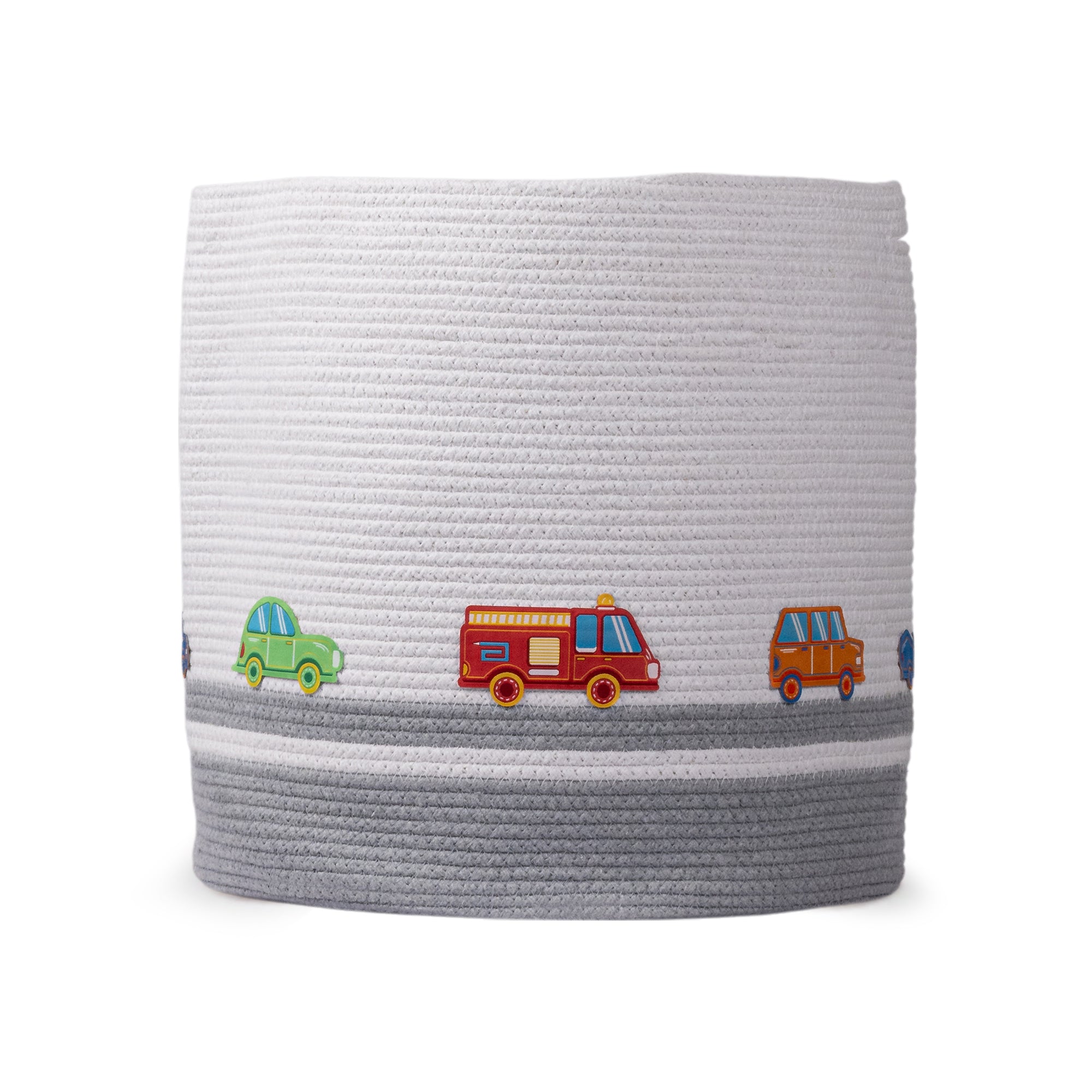 Cotton Rope Transport Trail Round Toy Storage Basket