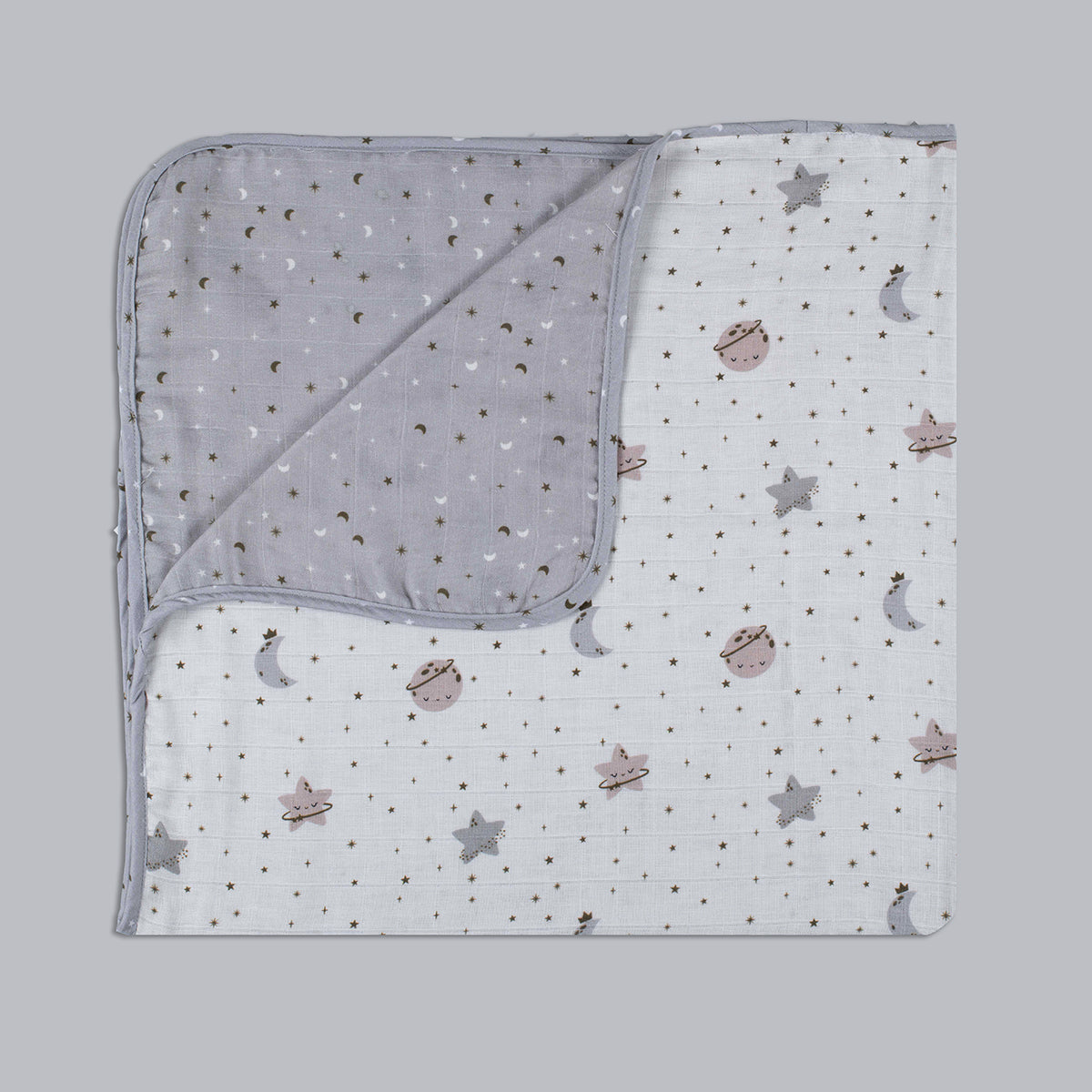 Tiny Snooze Organic Muslin Blanket-Starry Nights