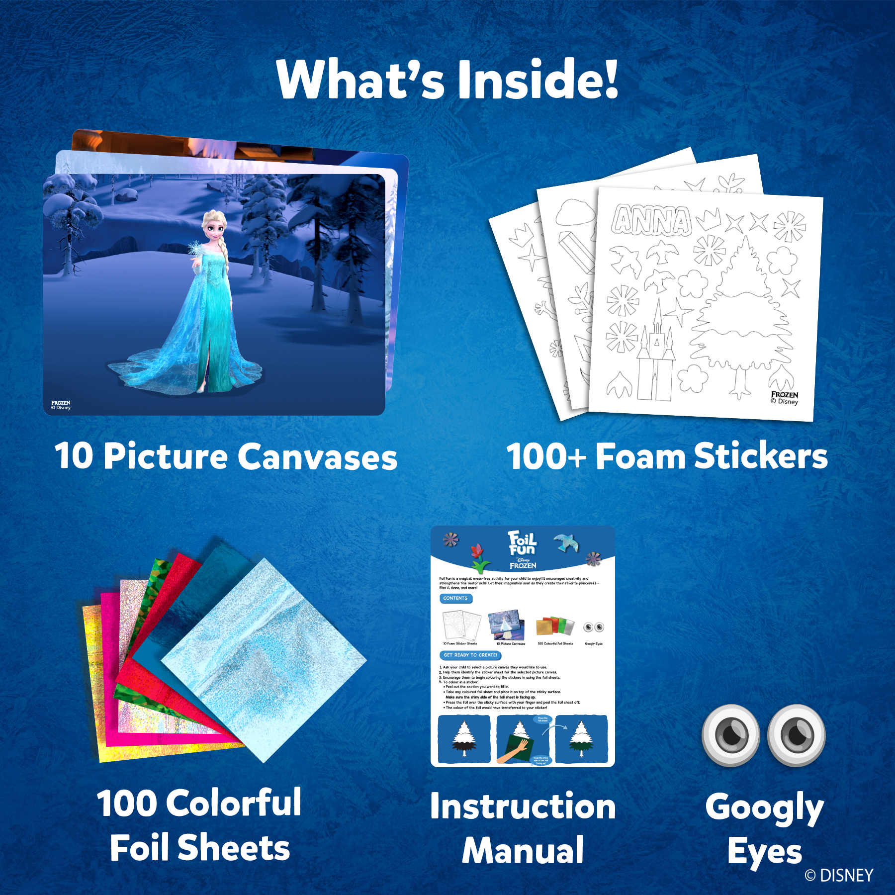Skillmatics Art & Craft Activity - Foil Fun Disney Frozen, No Mess Art for Kids, Craft Kits, DIY Creative Activity, Gifts for Girls & Boys Ages 4, 5, 6, 7, 8, 9