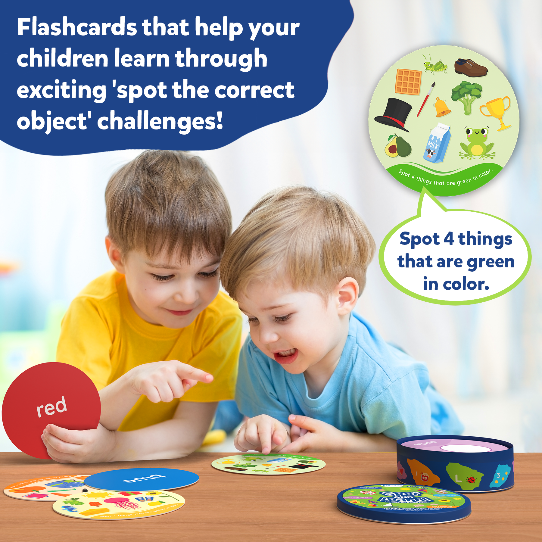 Skillmatics Flash Cards for Toddlers - Spot & Learn Letters, Numbers, Shapes & Colors, Preschool Learning, Travel Toys, Gifts For Kids Ages 2, 3, 4, 5