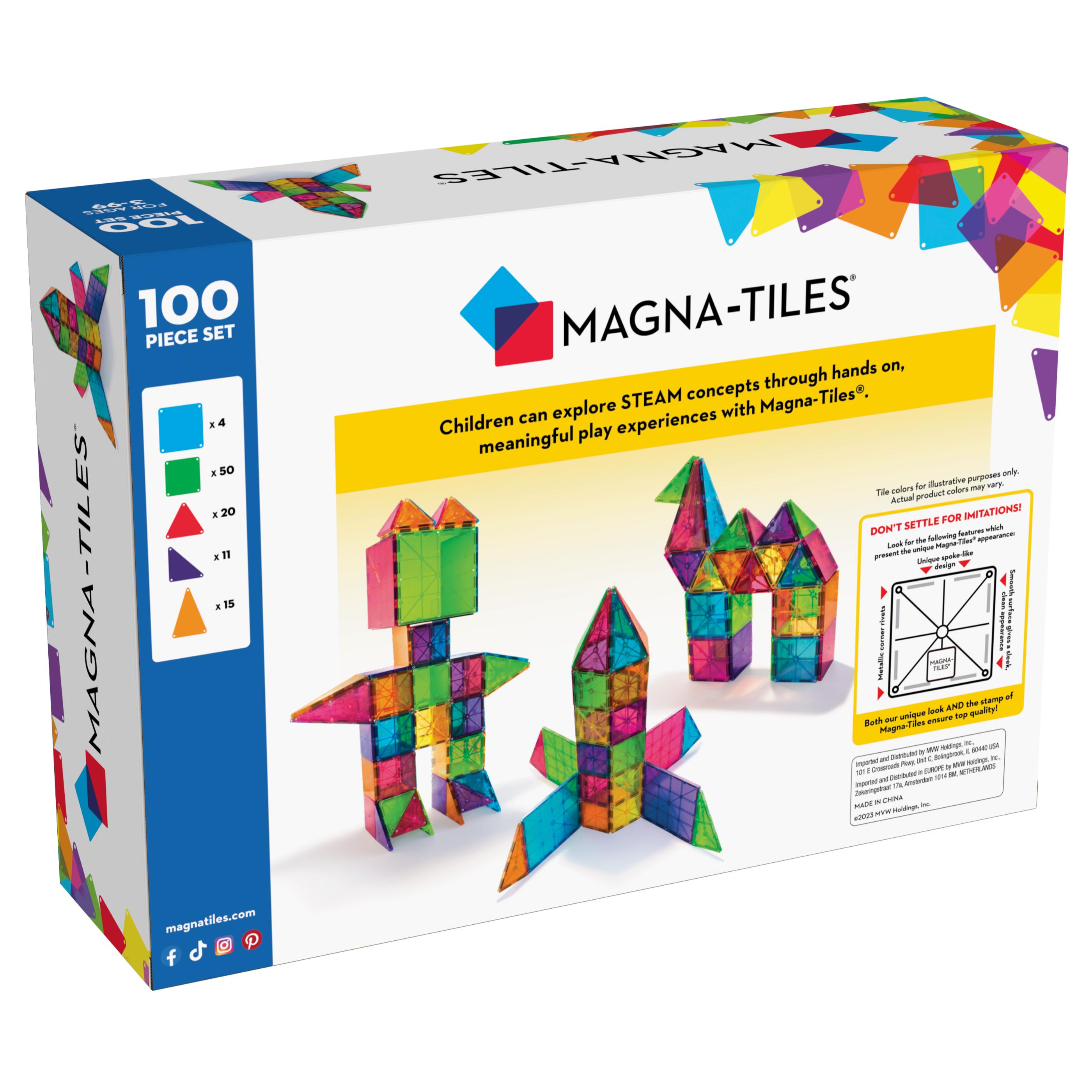 Magna Tiles Clear Colors 100 Piece Set