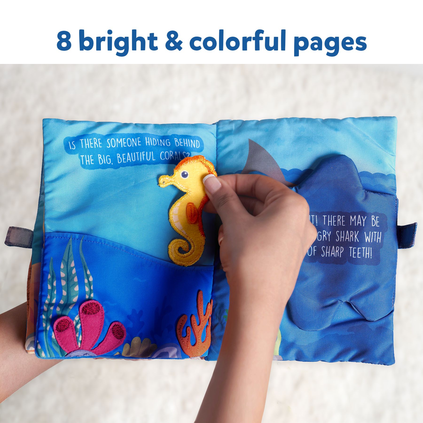 Skillmatics Baby Book - Peek-A-Boo I See You Underwater Animal Theme, Interactive Soft Cloth Book With Crinkle Pages, Ages 6 Months And Up