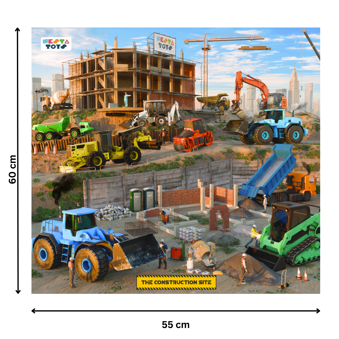 Construction Site Puzzle For Kids (64 Pcs)