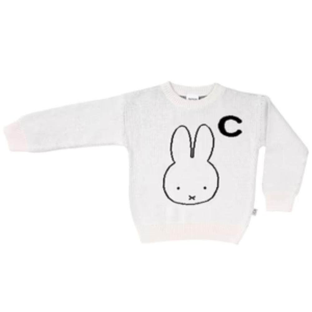 Miffy Letter Jumper - Oatmeal; Letter: Black
