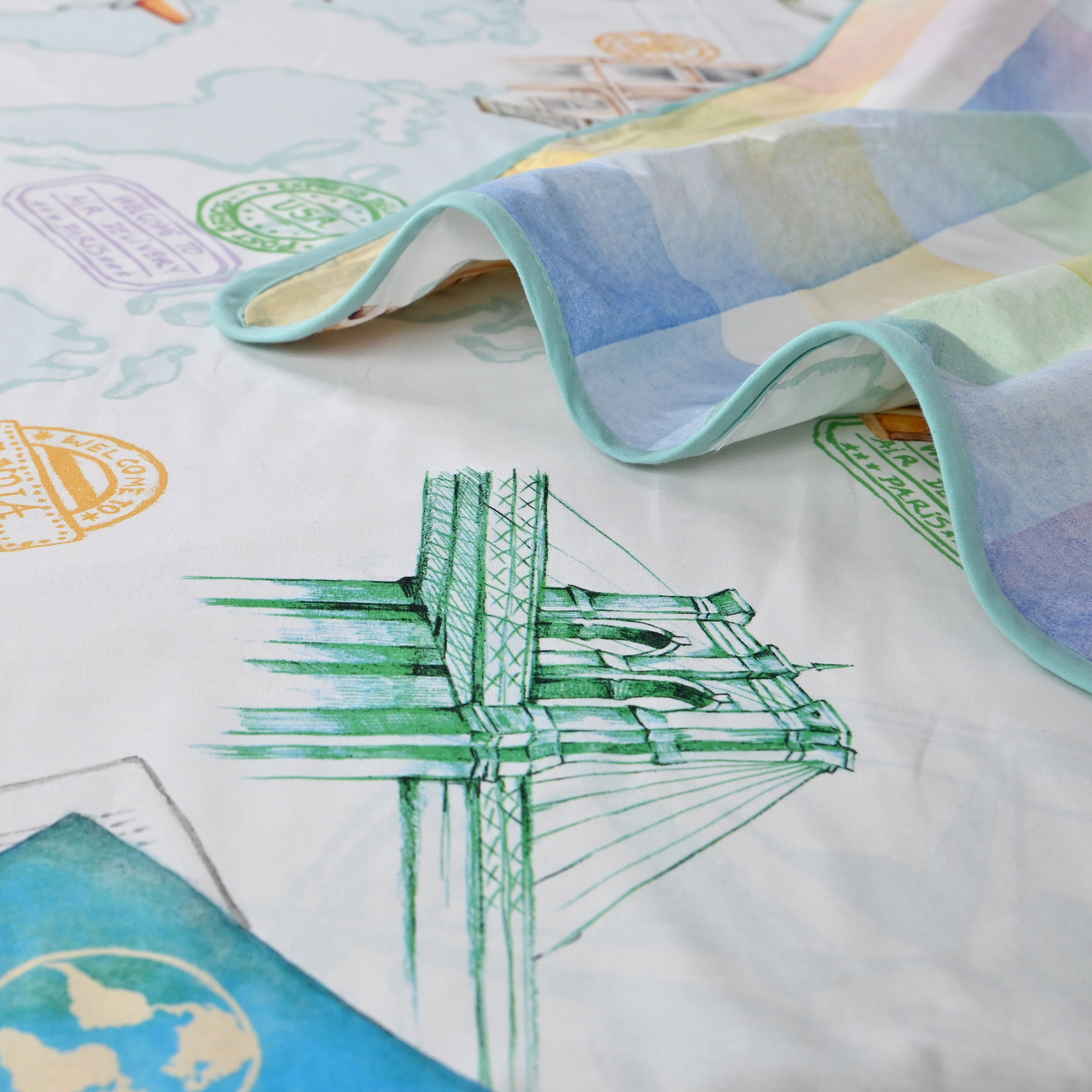 Passport To Wonderland Reversible Blanket -Single / Double