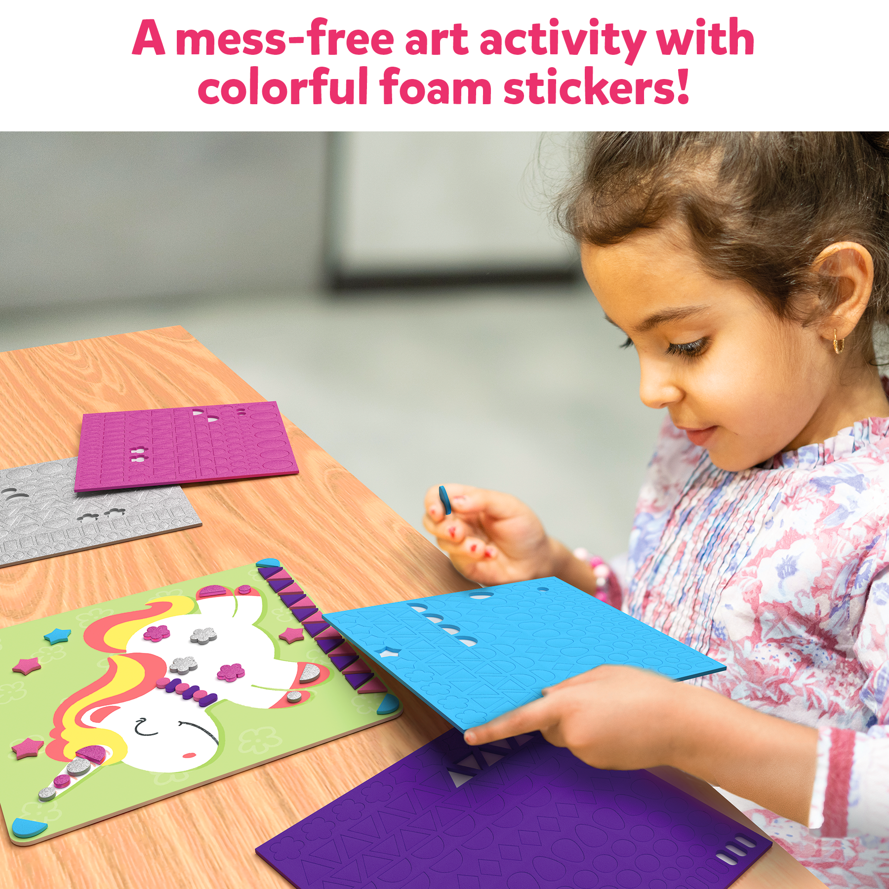 Skillmatics Art Activity - Fun With Foam, No Mess Sticker Art, 6 Unicorn & Princess Themed Pictures, Gifts For Ages 3 To 7