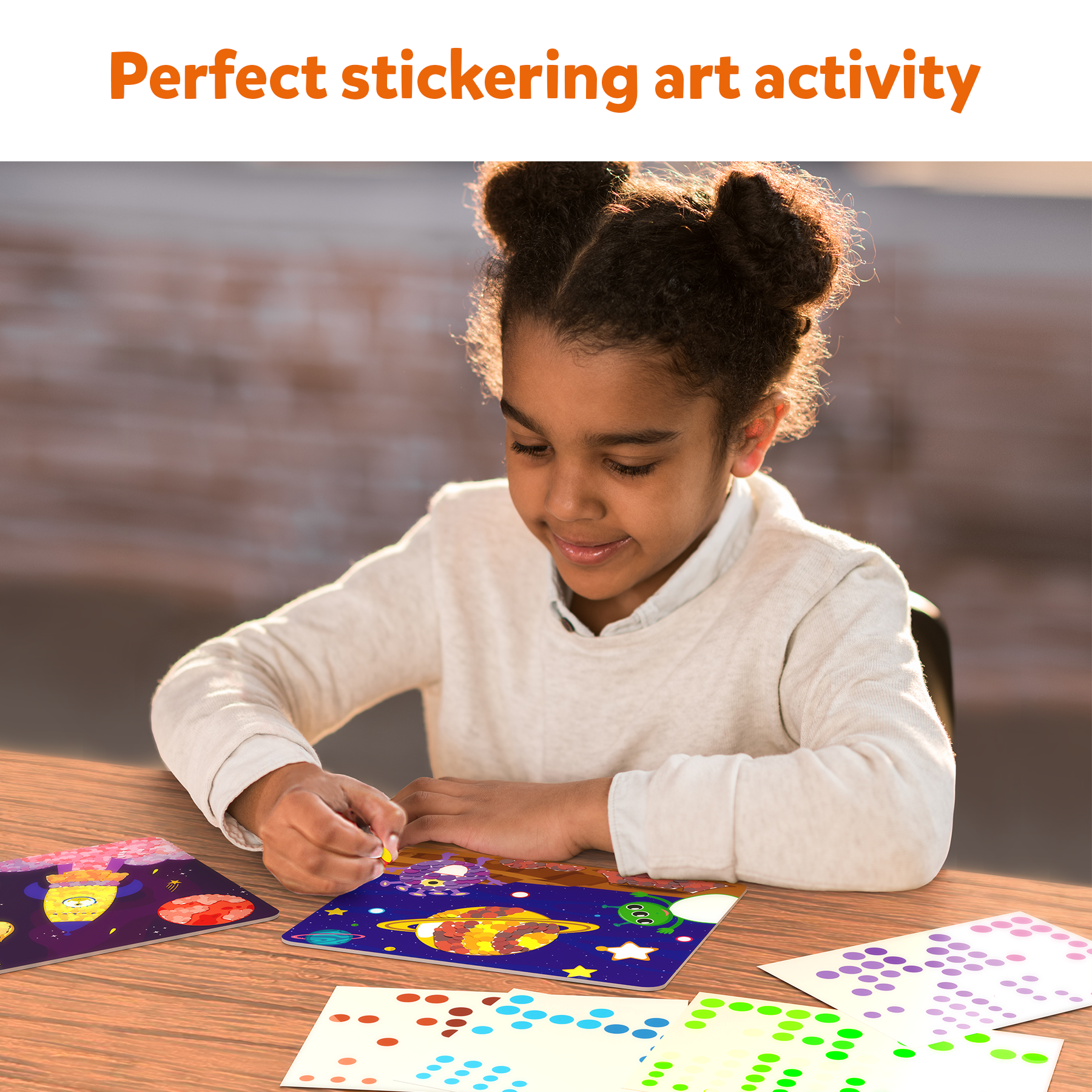 Skillmatics Art Activity Dot It - No Mess Sticker Art, 8 Space Themed Pictures, Gifts for Ages 3 to 7