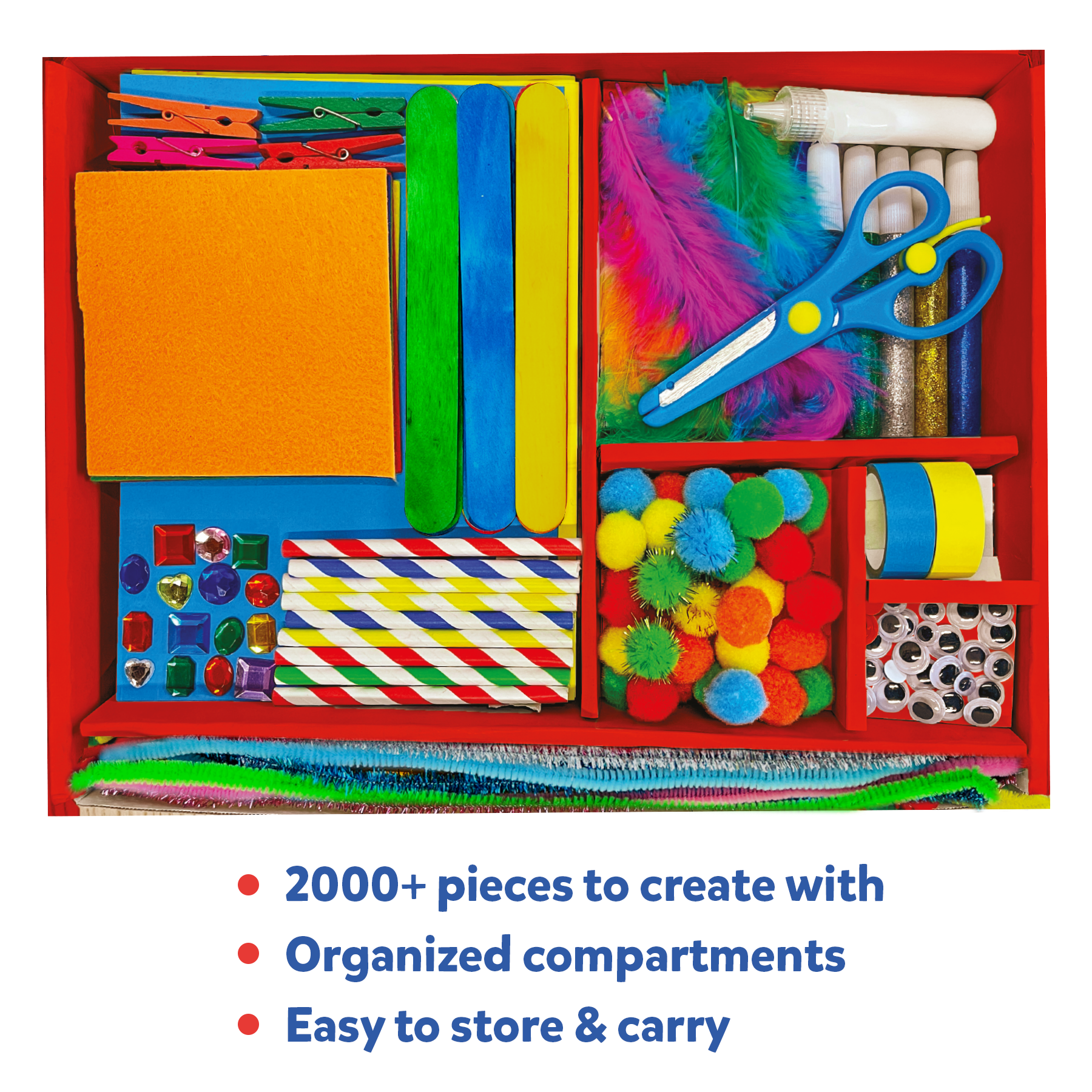 Skillmatics Ultimate Art & Craft Activity Chest, 2000+ Pcs Art And Craft Supplies, Includes a Step-by-Step Guide, DIY Activity, Gifts for Ages 6 to 13