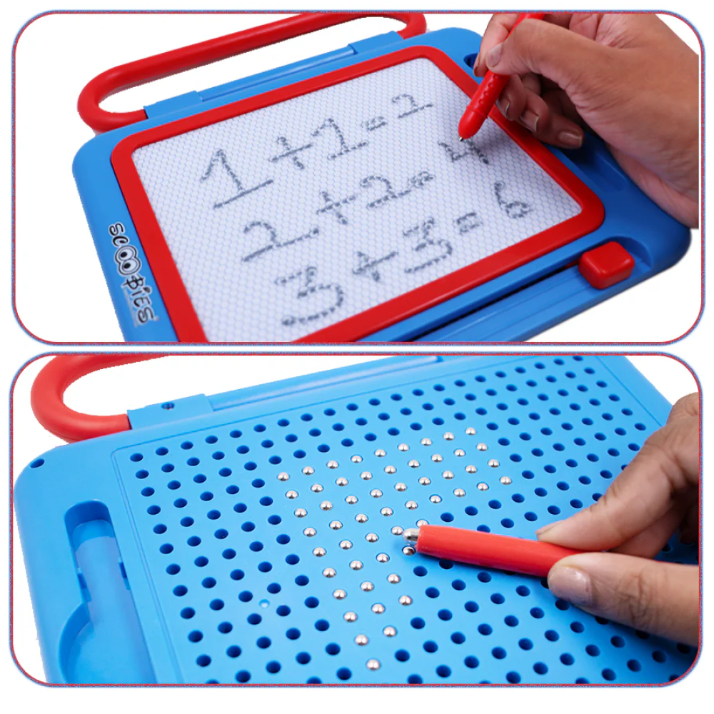 Scoo Fun (Blue) 2-in-1 Board Magical Slate and Magnetic Board Writing & Magnetic Play