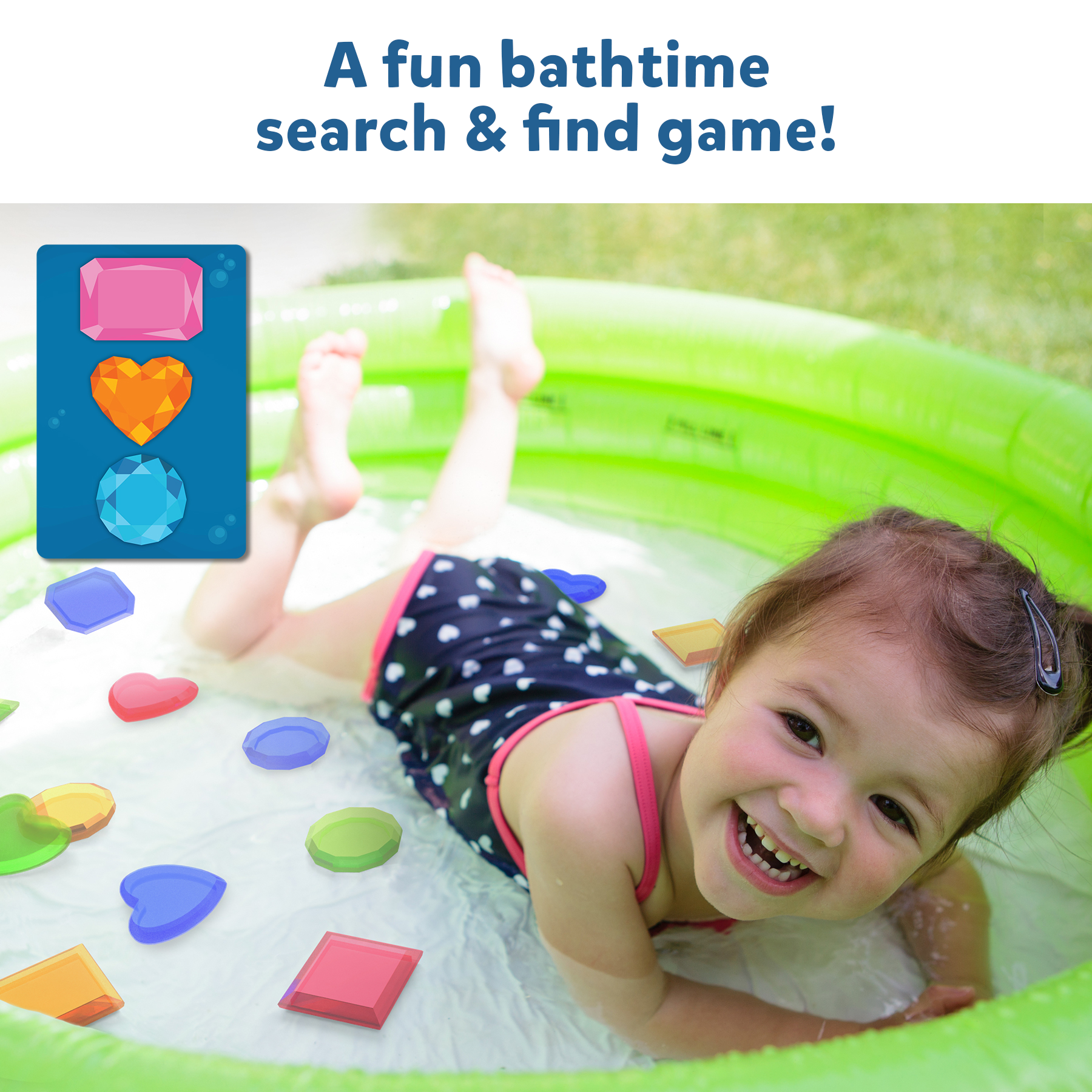 Skillmatics Seek & Splash Bath Toys - Search and Find Gem Game, Bathtub, Baby Pool & Summer Toys for Toddlers, Kids, Preschoolers, Gifts for Boys & Girls Ages 3, 4, 5, 6