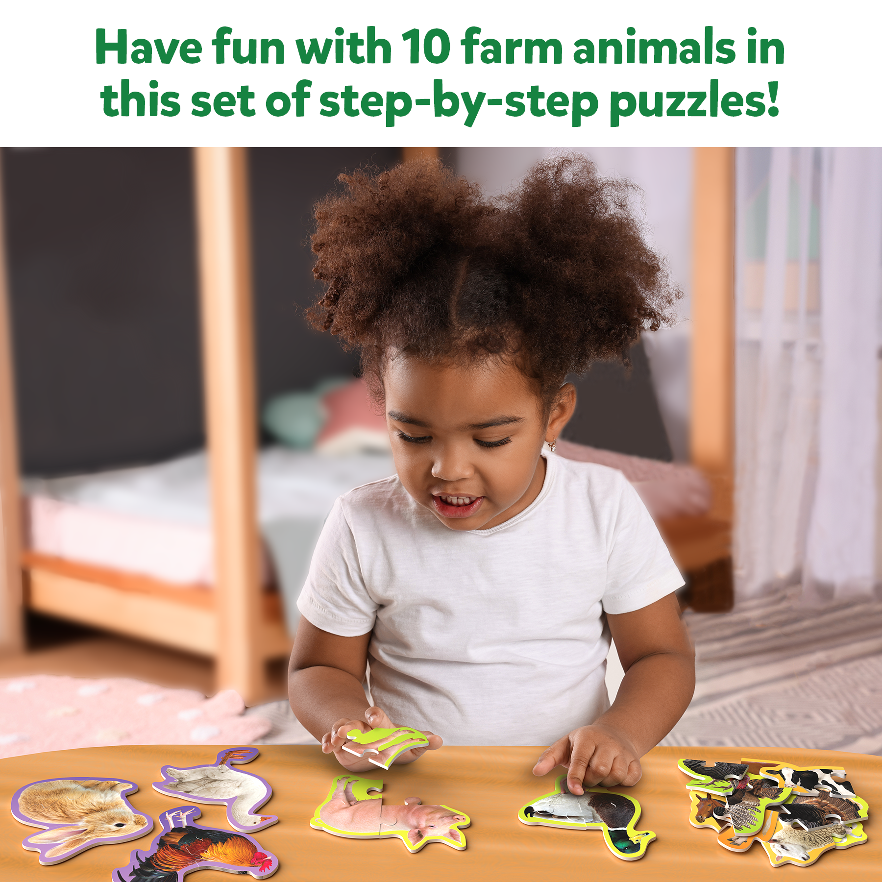 Skillmatics Step By Step Puzzle - 40 Piece Farm Animal Jigsaw Puzzle, Educational Toddler Toy, Stage-Based Learning, Gifts For Kids Ages 2 To 5