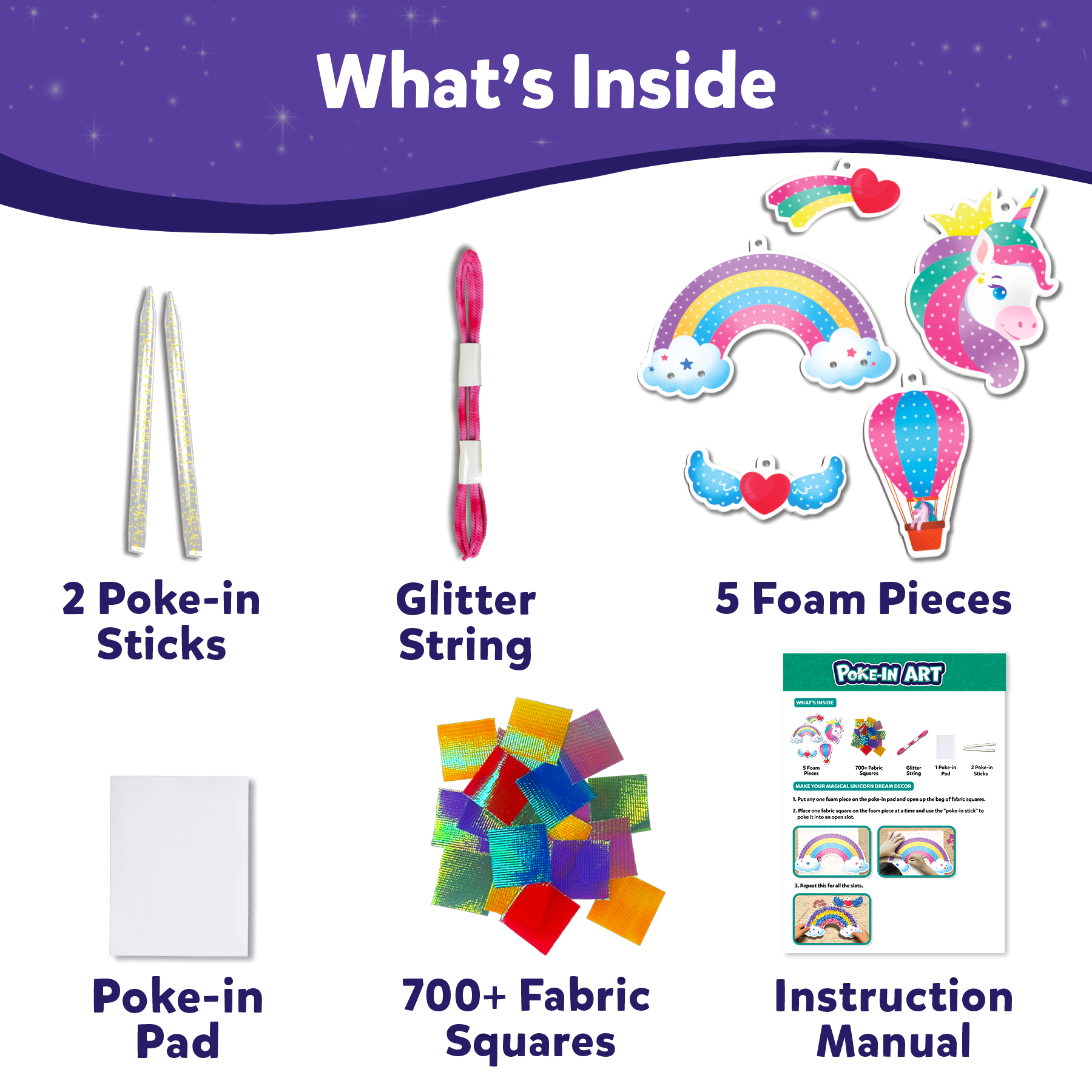 Skillmatics Art & Craft Activity - Poke-in Art Magical Unicorn Dream Decor, Mess-free Art for Kids, DIY Craft Kits, Creative Activity, Fine Motor Skills, Gifts for Ages 4, 5, 6, 7, 8, 9