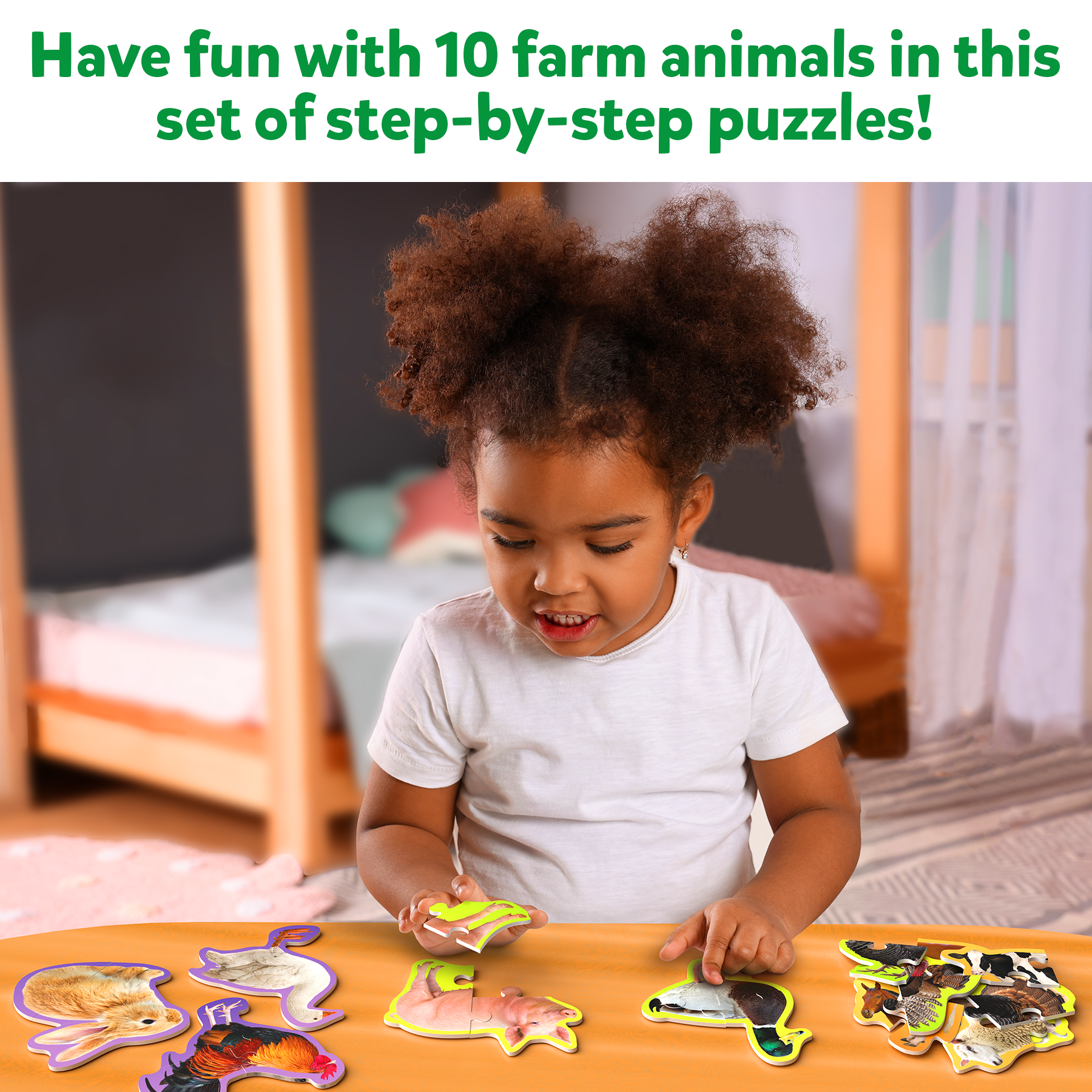 Skillmatics Step By Step Puzzle - 40 Piece Farm Animal Jigsaw Puzzle, Educational Toddler Toy, Stage-Based Learning, Gifts For Kids Ages 2 To 5