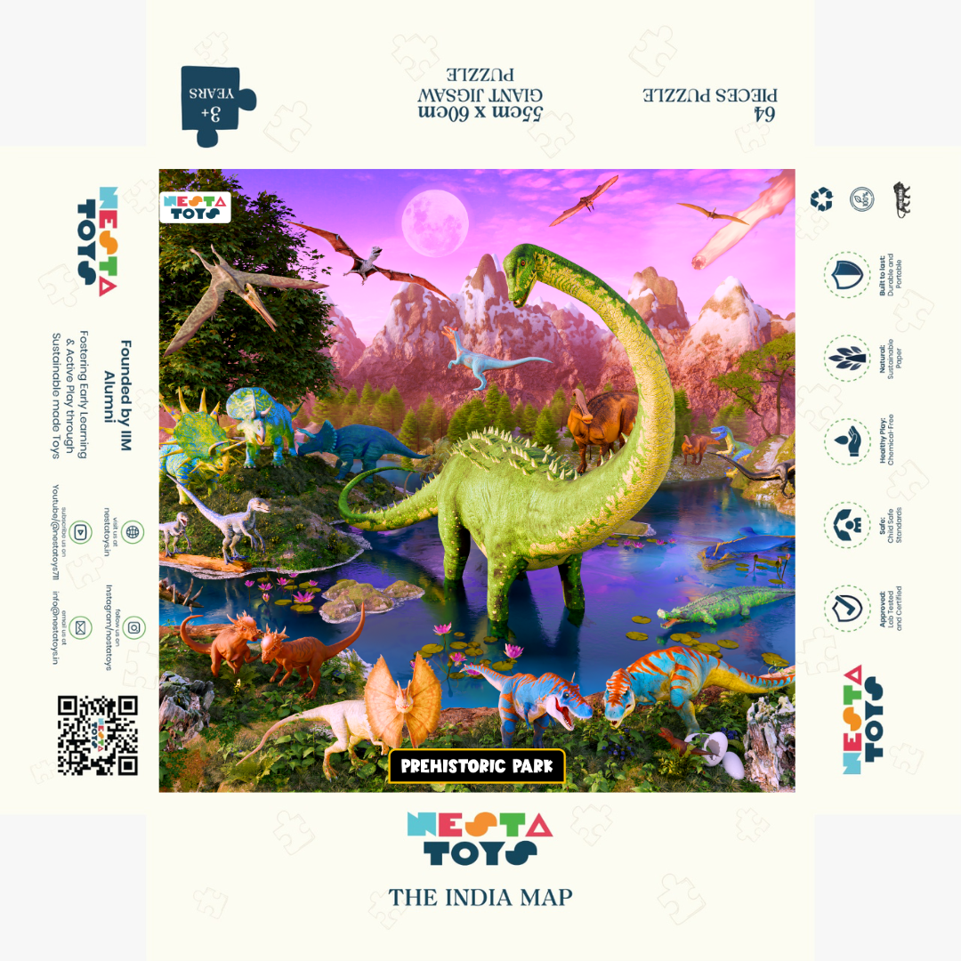 Prehistoric Park Jigsaw Puzzle For Kids (64 Pcs)