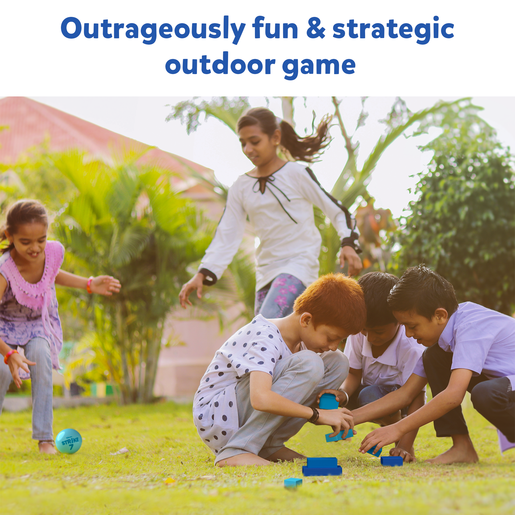 Skillmatics Outdoor Game - Strike 7, Strategic Game of Knocking Down & Building Up, Family Friendly Game for Ages 6 and Up