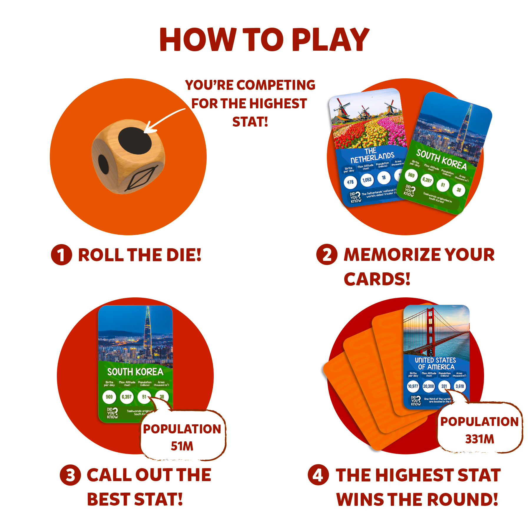 Skillmatics Trump Card Game - Rank Up Countries Of The World, Fun & Fast-Paced Game Of Memory, Perfect For Family Game Night, Gifts For Ages 7 And Up