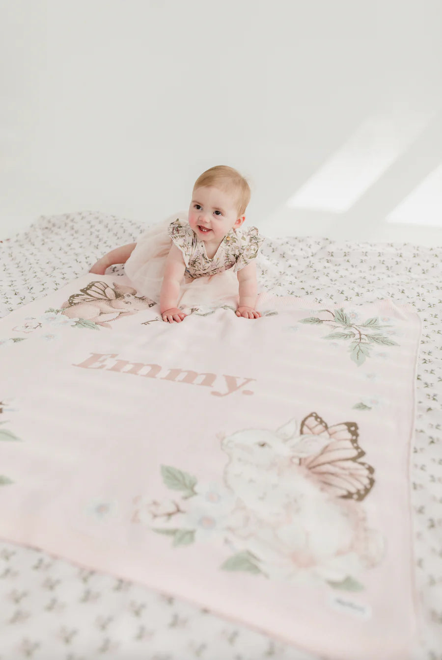 Fleur Harris Garden Party Jacquard Cot Blanket With Rib