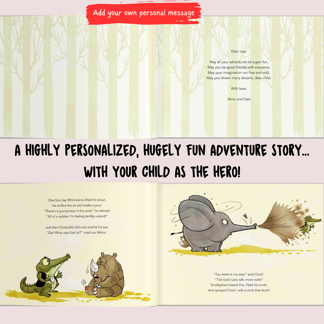 Personalised Book - The Grumpopotamus; All About Friendship & Bravery