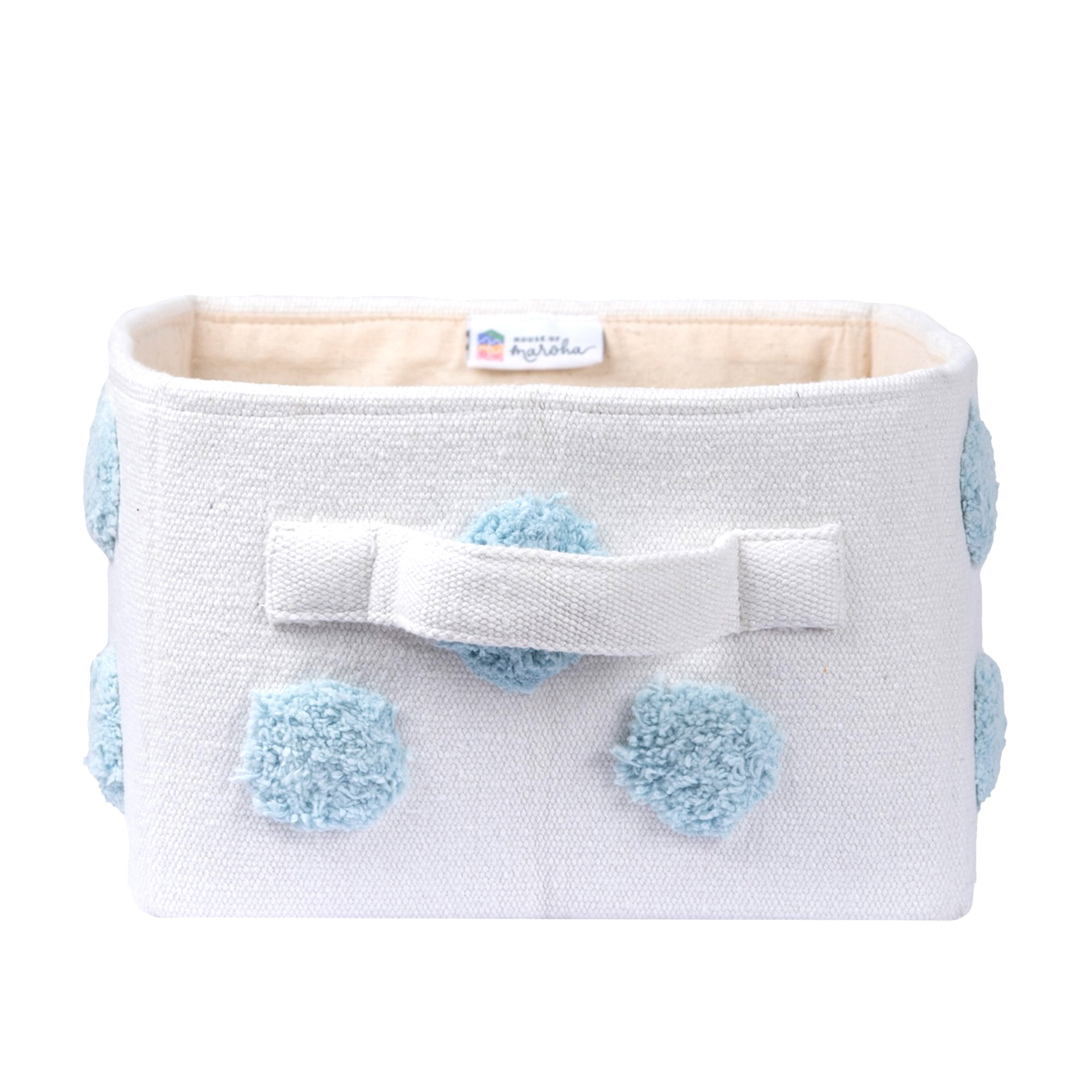 PomPom Small Rectangular Toy Storage Basket