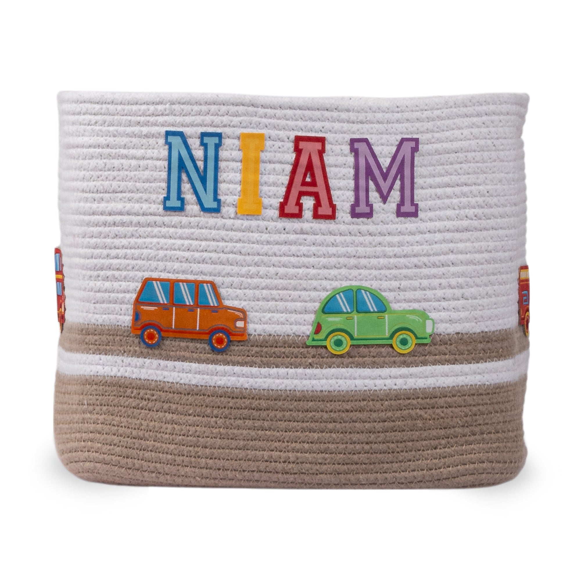 Cotton Rope Transport Trail Rectangular Toy Storage Basket